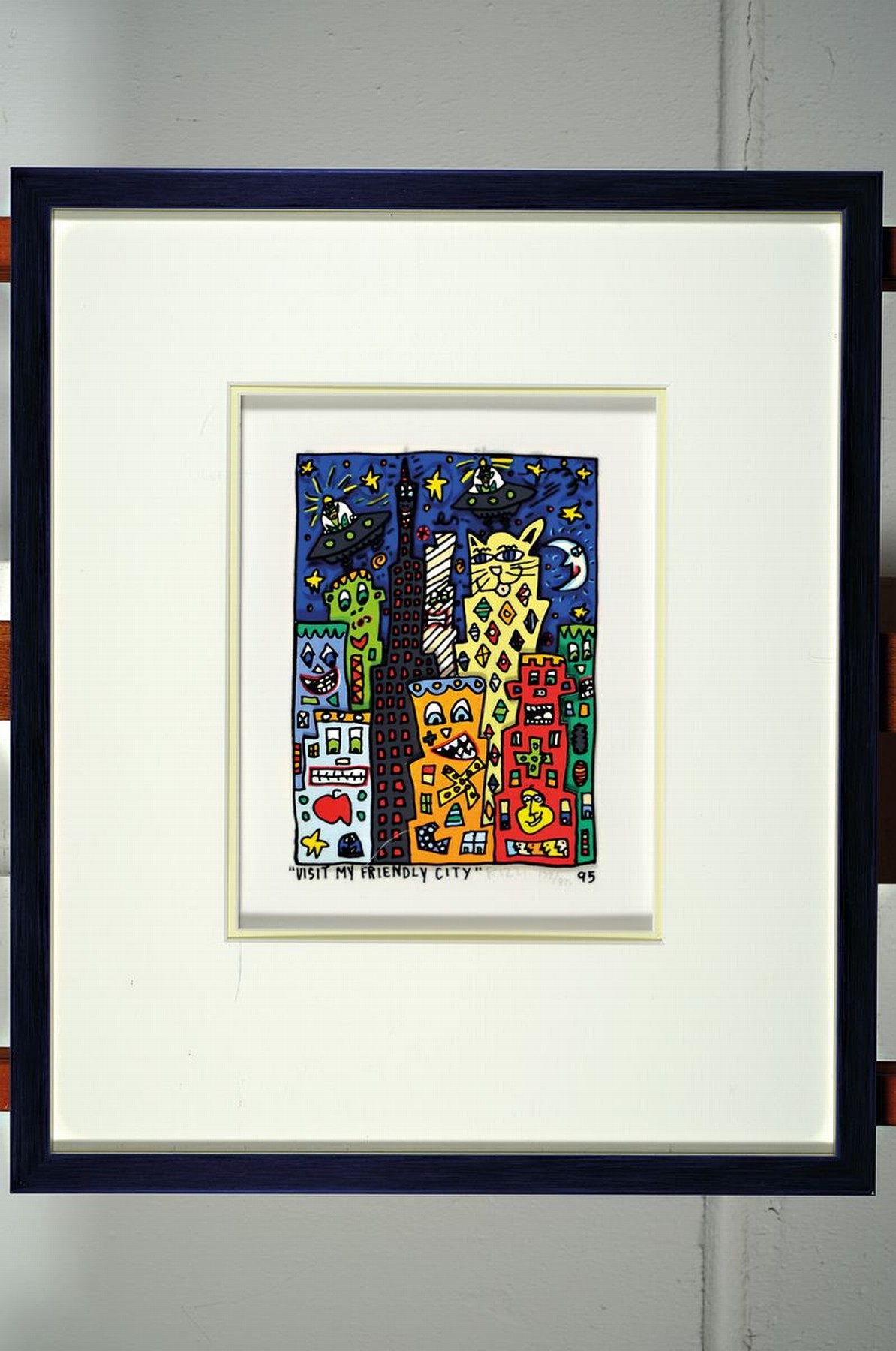 Detail k: James Rizzi, 1950 New York - 2011 ebenda, "Visit my friendly city" (1995), Karton/3D -Grafik, Ed.172/350, handsigniert, 21x15,5 cm unter ...