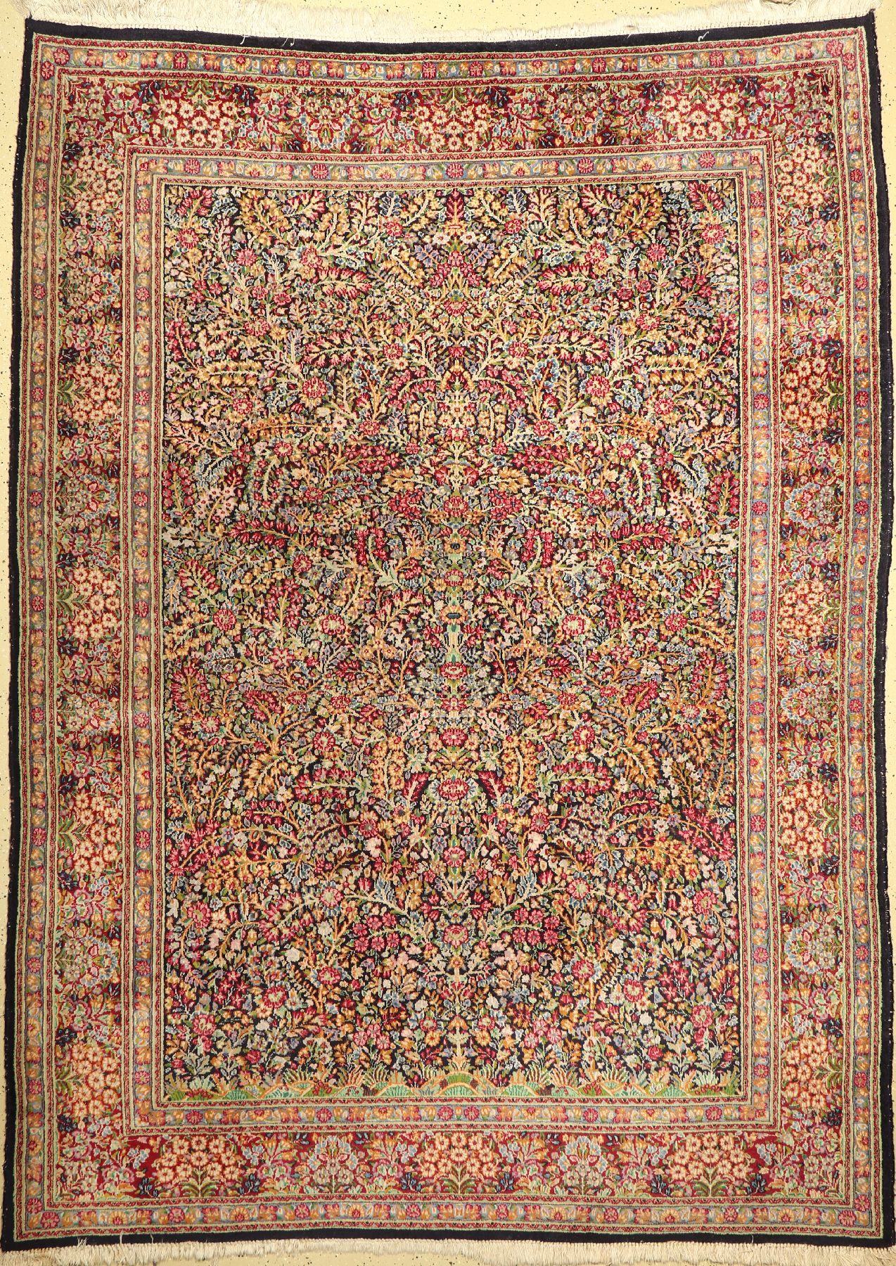 Kerman Lawar fein, Persien, ca. 50 Jahre, Korkwolle, ca. 295 x 216 cm, EHZ: 2