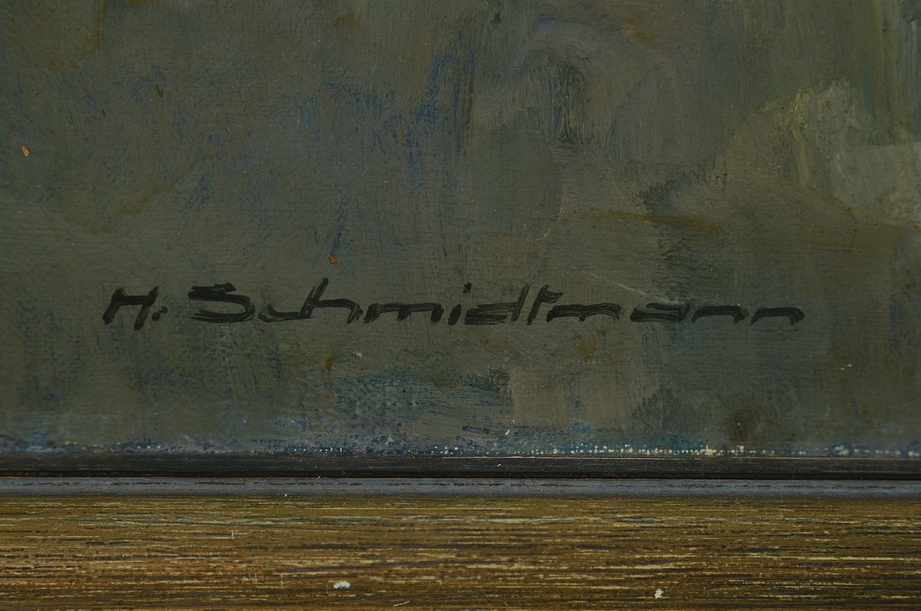 Detail a: Hermann Schmidtmann, 1896-1971, Blick auf Maccagno am Lago Maggiore, Öl/Lwd, links unten signiert, ca. 60x80cm, R. ca. 63x83cm