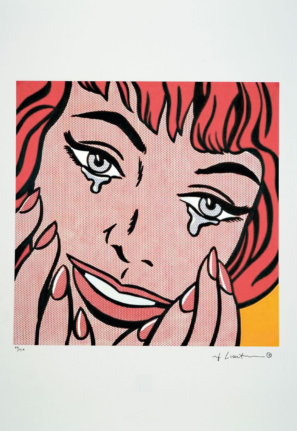 Roy Lichtenstein, 1923-1997, "Happy Tears" (1964), Farboffset, Ed. 49/150, im Druck signiert, Edition Styria Studio, Castelli Graphics, ...