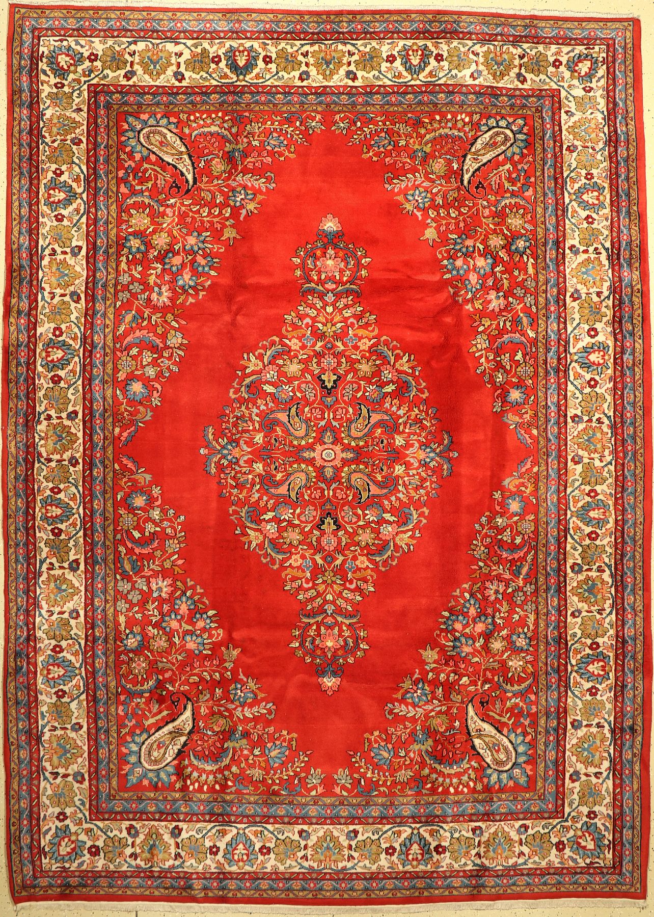 Sarogh fein, Persien, ca. 50 Jahre, Wolle auf Baumwolle, ca. 345 x 245 cm, EHZ: 2(Restauriert)