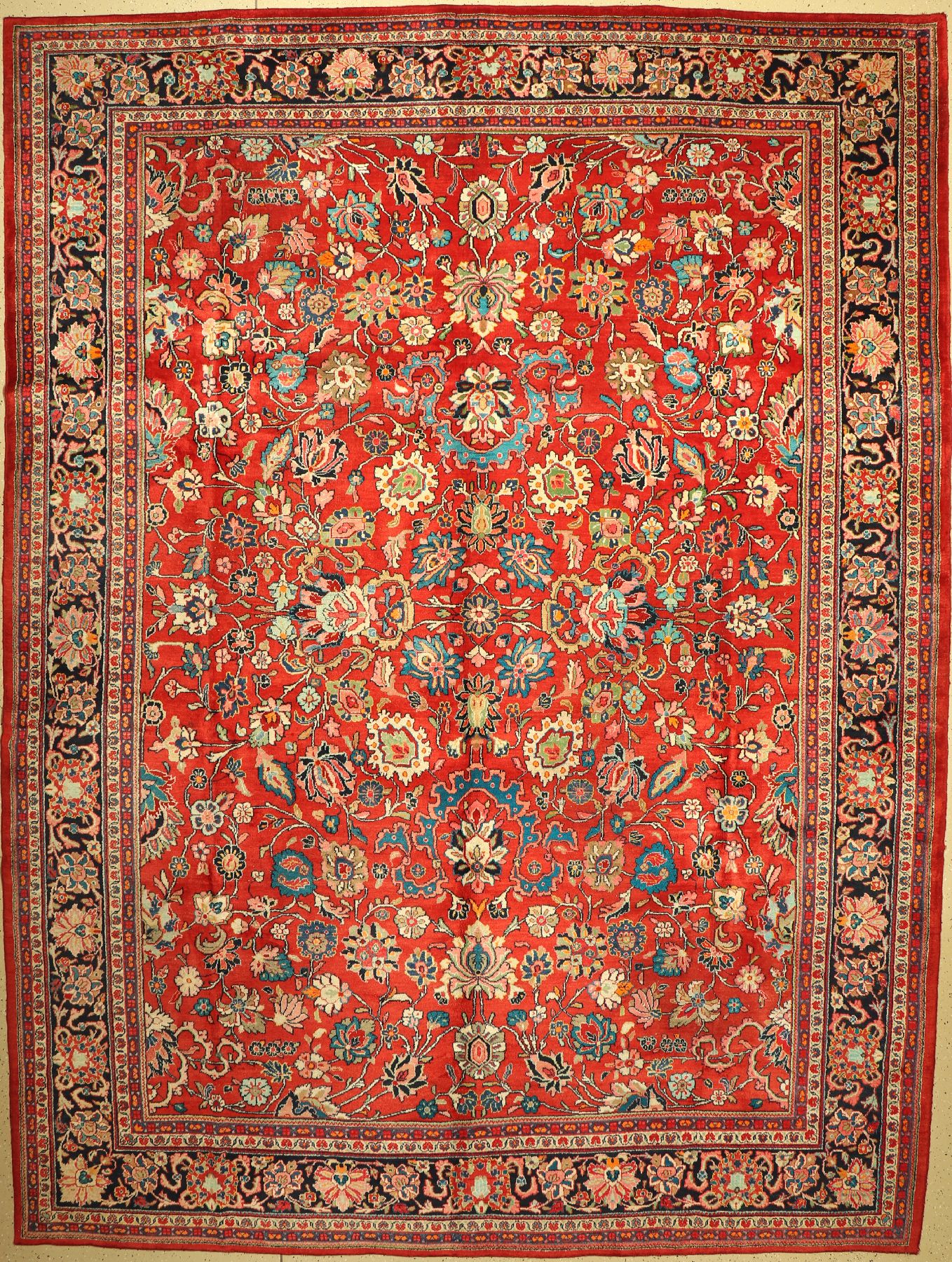 Sarogh Mahal alt, Persien, um 1960, Wolle auf Baumwolle, ca. 430 x 330 cm, EHZ: 2, (ohneFransen)