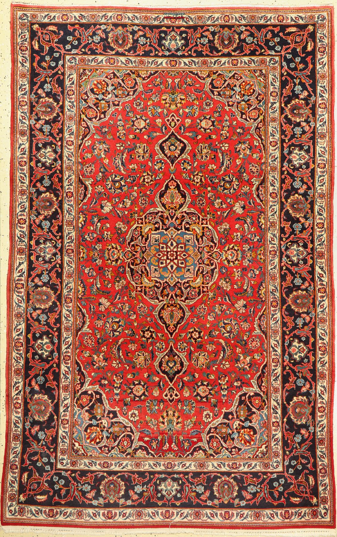 Keschan, Persien, ca. 50 Jahre, Wolle auf Baumwolle, ca. 215 x 136 cm, EHZ: 2, (Abrasch)