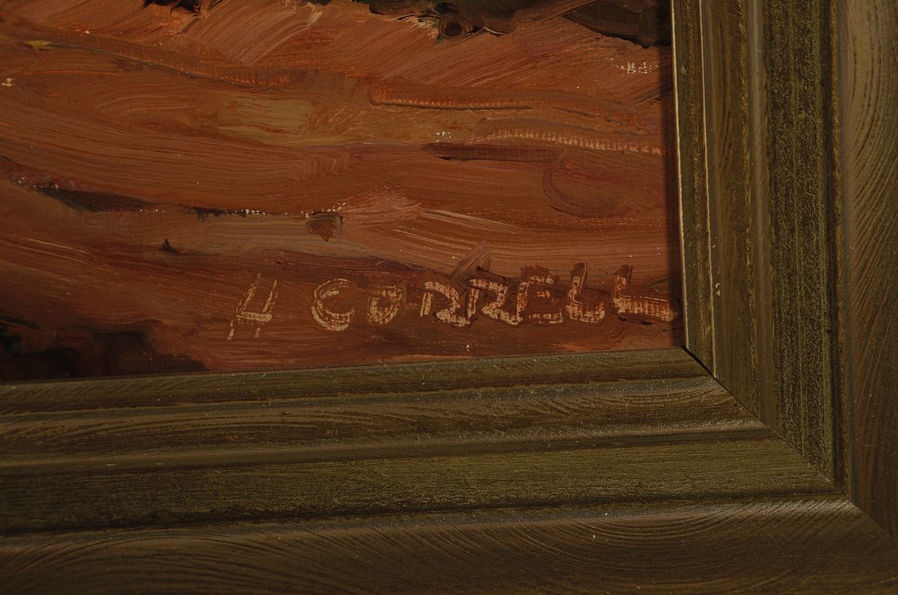 Detail a: Hermann Correll, 1905-1976 Neustadt an der Weinstraße, Blick auf das Hambacher Schloß, Öl/Lwd, rechts unten signiert, ca. 50x65cm, R. ca. 61x76cm