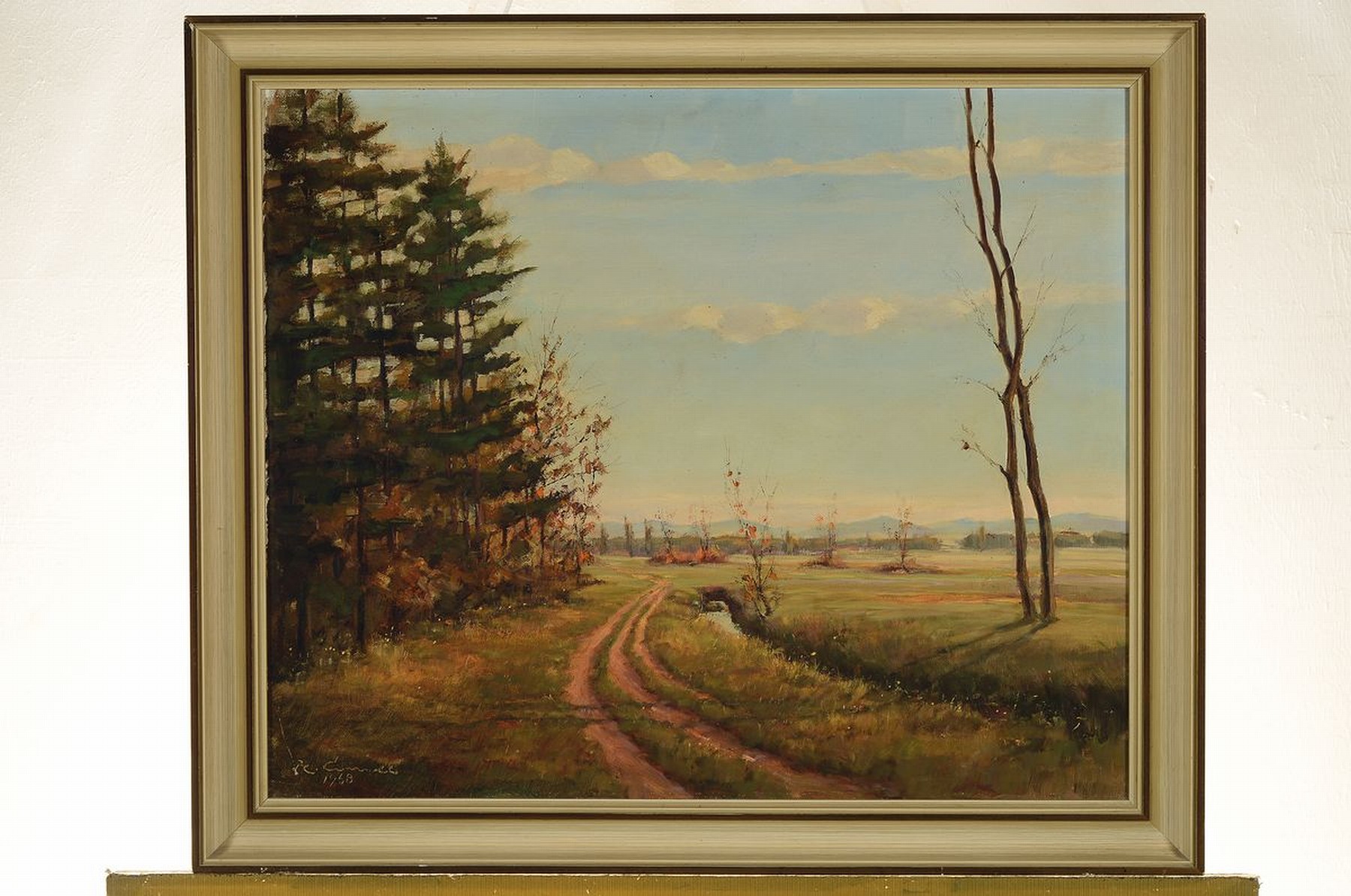 Detail k: Hermann Correll, 1905-1976 Neustadt an der Weinstraße, Am Rand vom Ordenswald, so rückseitig betitelt, Öl/Lwd, links unten signiert und dat. 1958, ...
