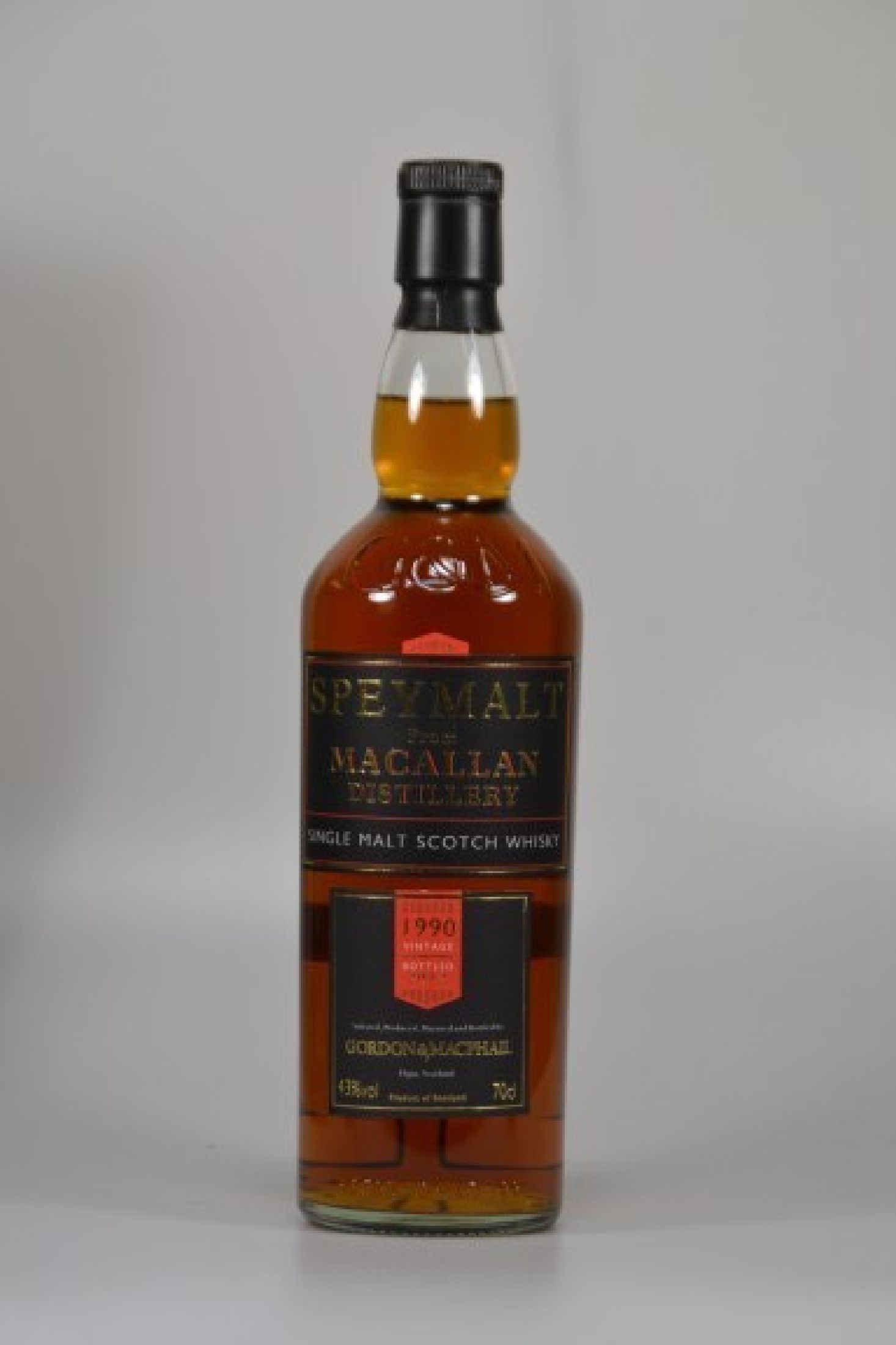 Detail a: 1 Flasche Gordon & Macphail Speymalt from Macallan Distillery, Single Malt Scotch Whisky, distilled 1990, bottled 2012, 43%Vol., 70cl,orig. verkorkt ...