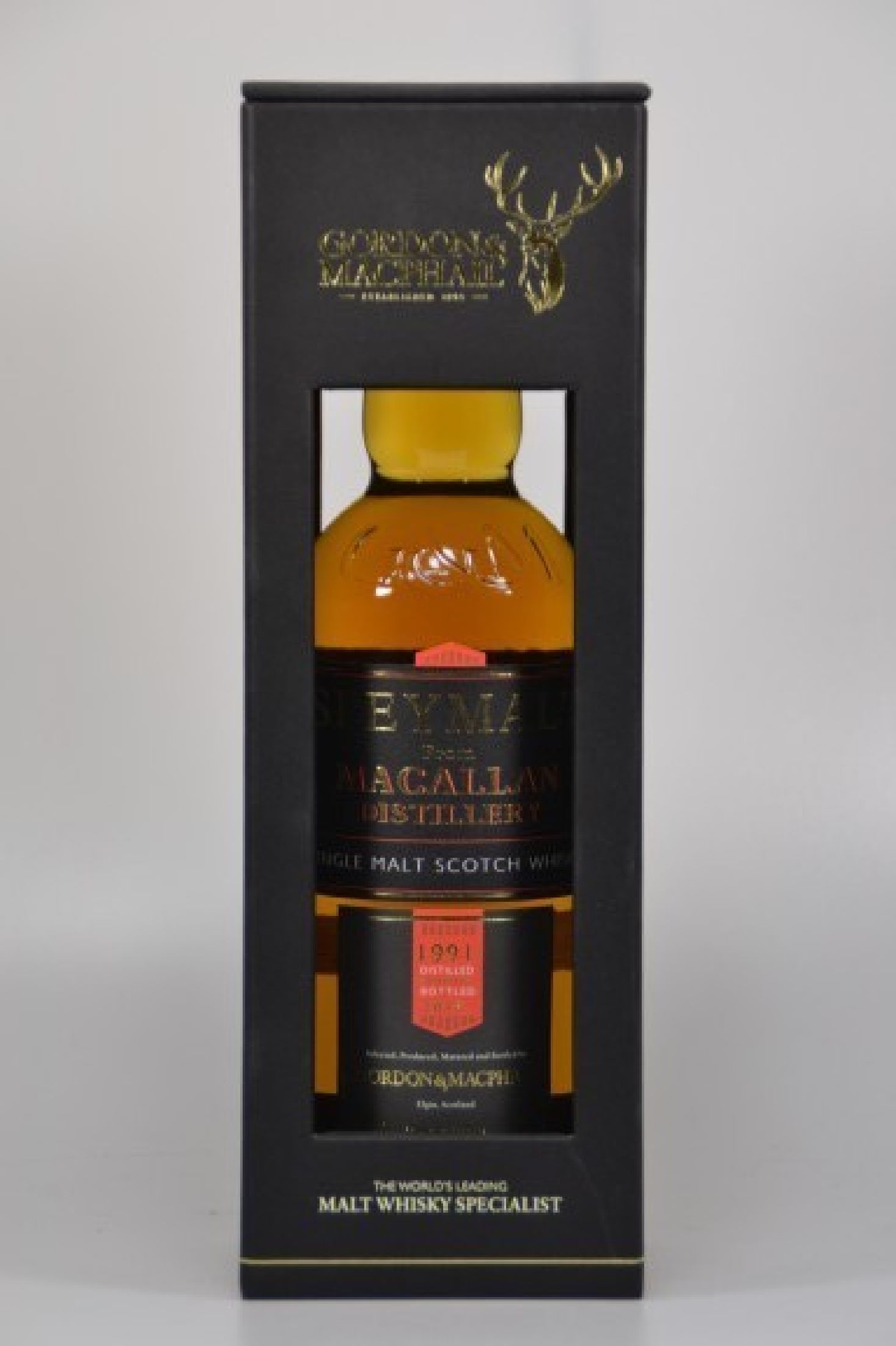 1 Flasche Gordon & Macphail Speymalt from Macallan Distillery, Single Malt Scotch Whisky, distilled 1991, bottled 2013, 43%Vol., 70cl,orig. verkorkt ...