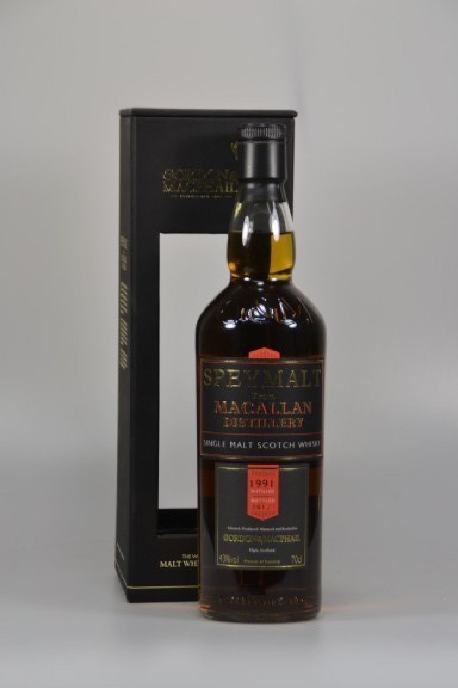 Detail a: 1 Flasche Gordon & Macphail Speymalt from Macallan Distillery, Single Malt Scotch Whisky, distilled 1991, bottled 2013, 43%Vol., 70cl,orig. verkorkt ...