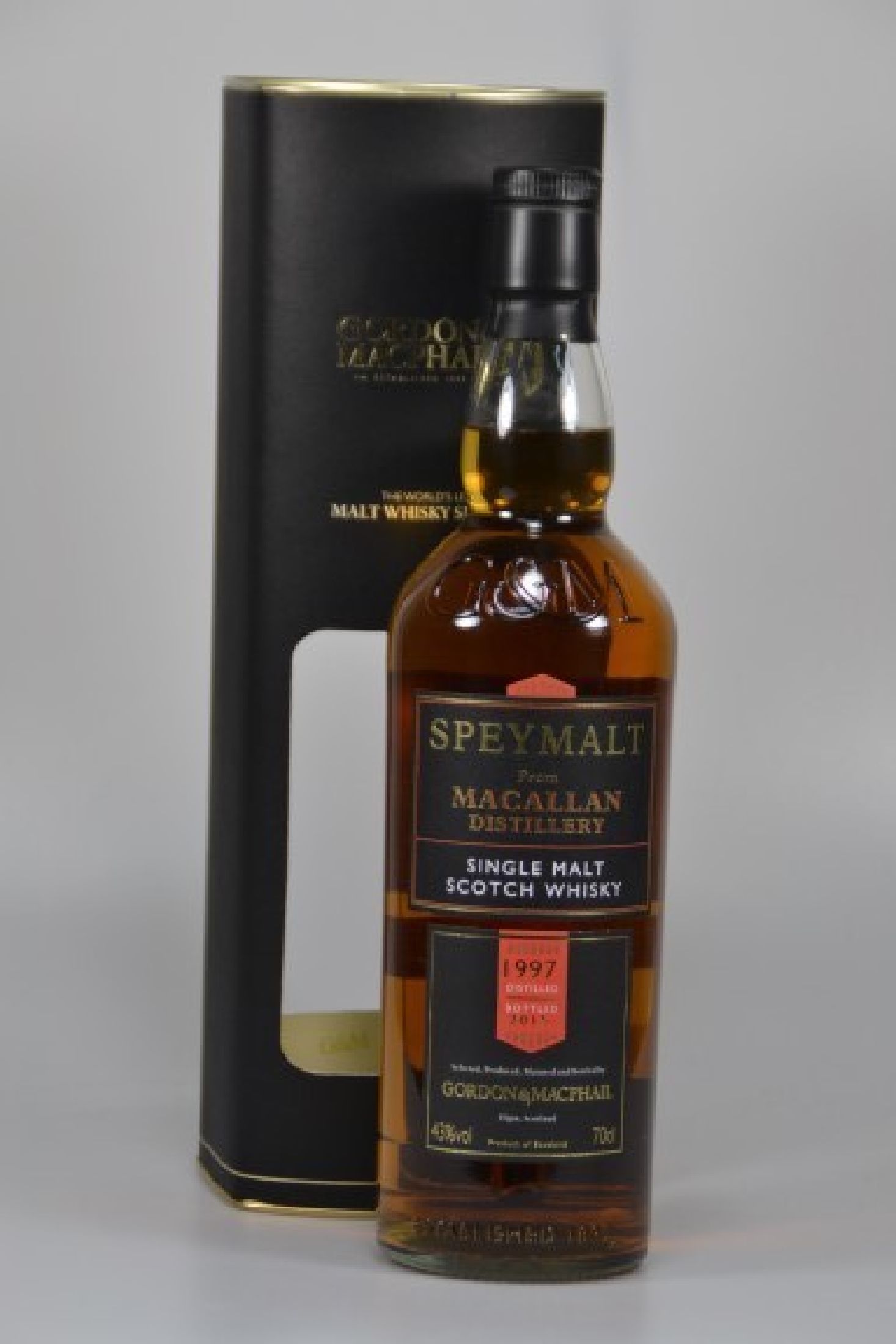 Detail a: 1 Flasche Gordon & Macphail Speymalt from Macallan Distillery, Single Malt Scotch Whisky, distilled 1997, bottled 2015, 43%Vol., 70cl,orig. verkorkt ...