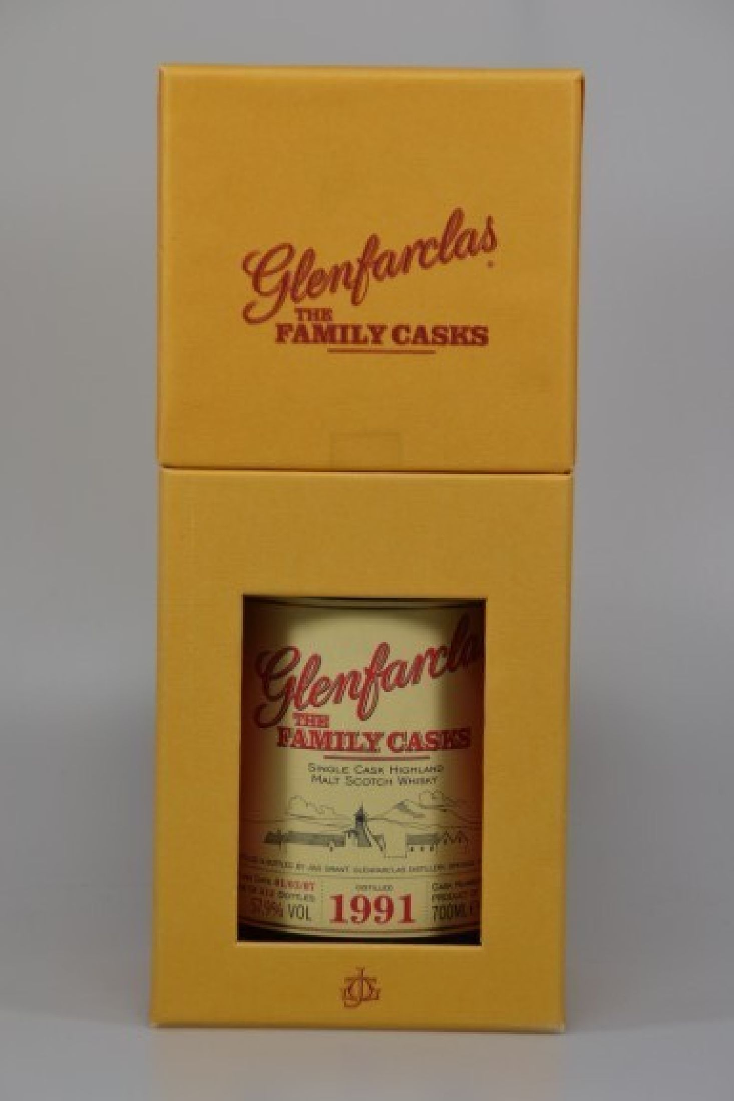 1 Flasche Glenfarclas Higland Single Malt Scotch Whisky, the Family Casks, cask Nr. 5623, distilled 1991, bottled 2007, 57.9% Vol., 700ml, one of 613 ...