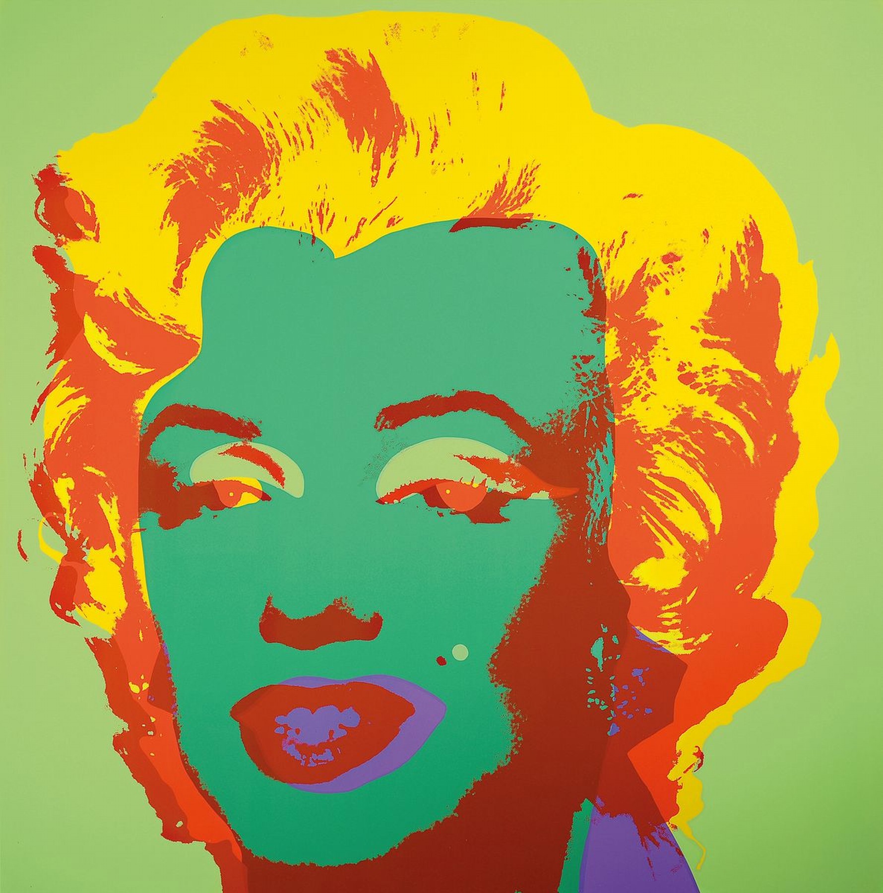 Nach Andy Warhol, Siebdruck auf festen Karton, Marilyn Monroe, Hrsg. Sunday B. Morning, rückseitig mit Stempel des Hrsg. und dem Zusatz "Fill ...