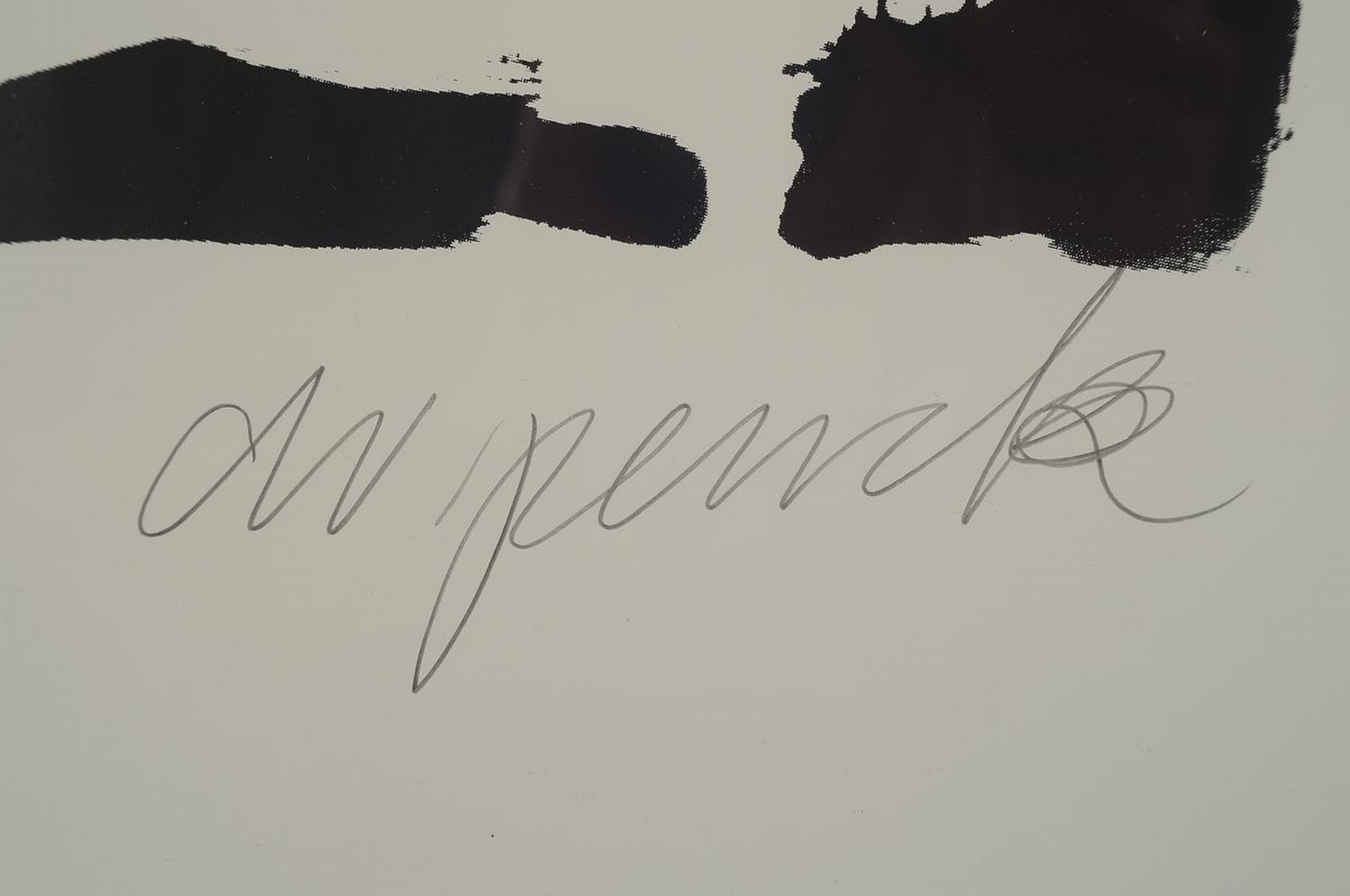 Detail a: A.R.Penck, 1939 - 2017, Serigrafie auf Karton, "Flagge zeigen", handsigniert, aus 1995, Auflage 35, Blattgr. 84 x 59.5 cm, Rahmen: 87 x 63 ...