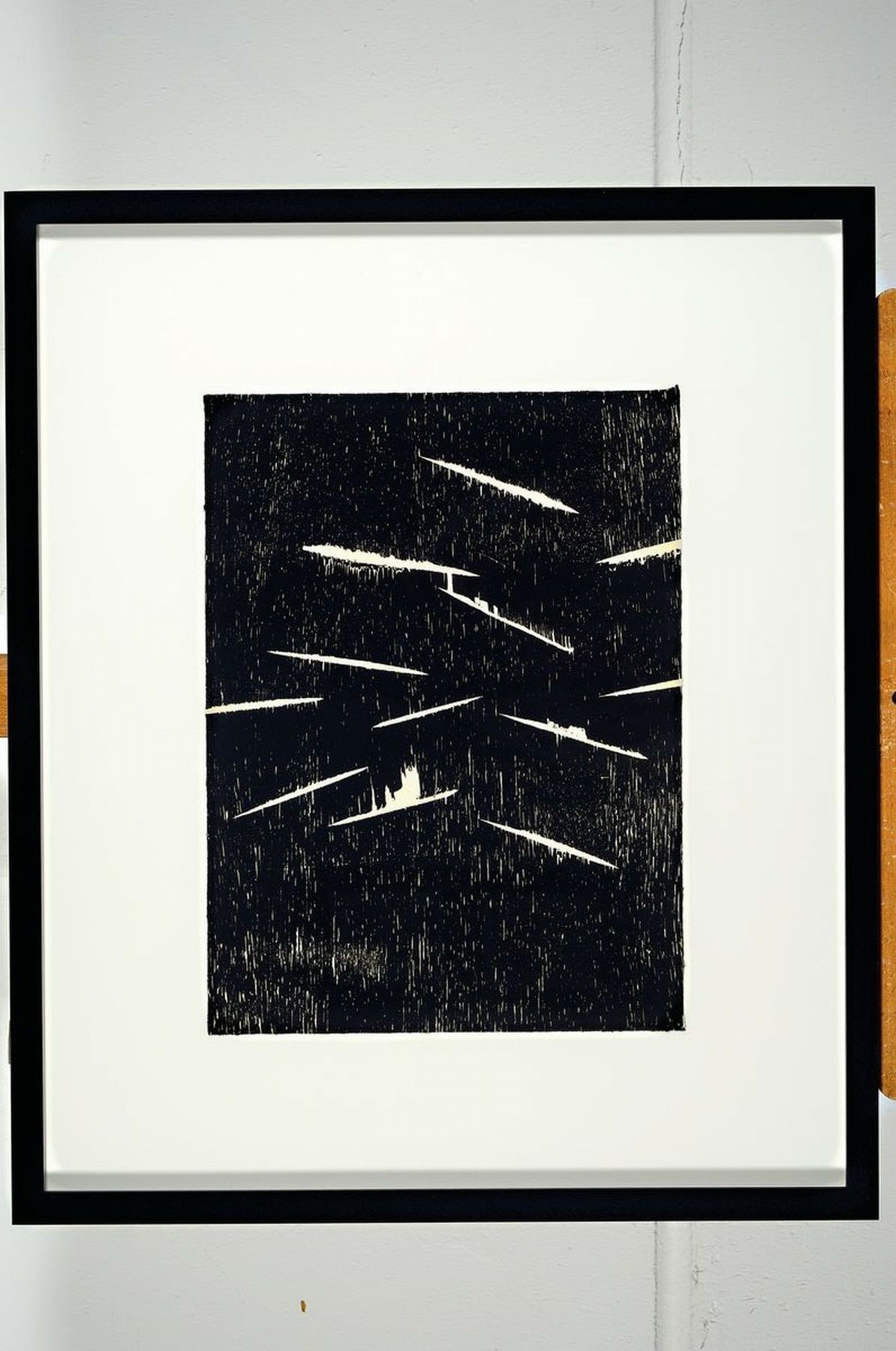 Detail k: Günther Uecker, geb. 1930, Holzschnitt auf feinem handgeschöpftem Japan-Bütten, handsigniert, num. 9/50, aus 1981, mit Trockenstempel der ...