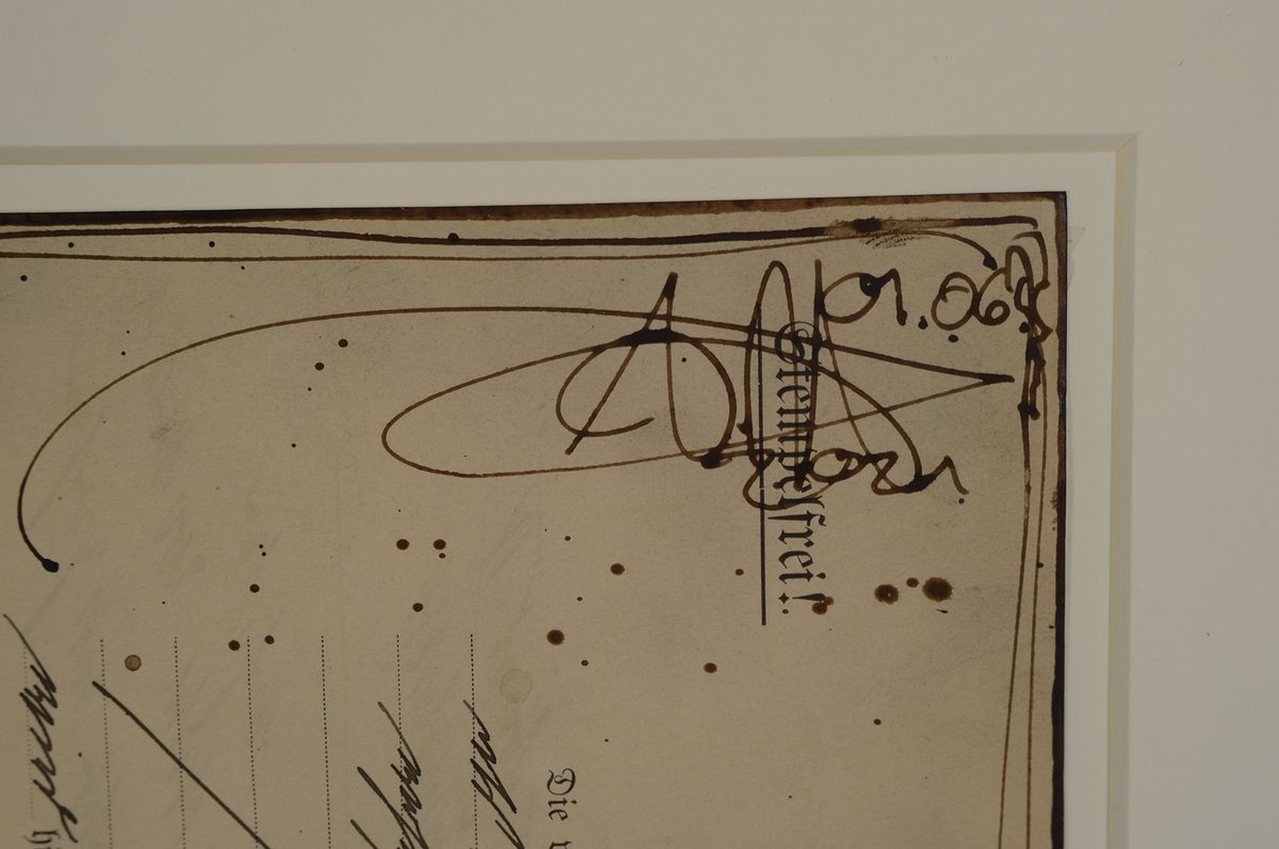 Detail a: Andreas Noßmann, geb. 1962, Federzeichnung und Aquarell auf antikem Papier, handsigniert, dat. 01.06.21, Werksverzeichnis DVZ 1489, Blattgr. 21 x 33 ...