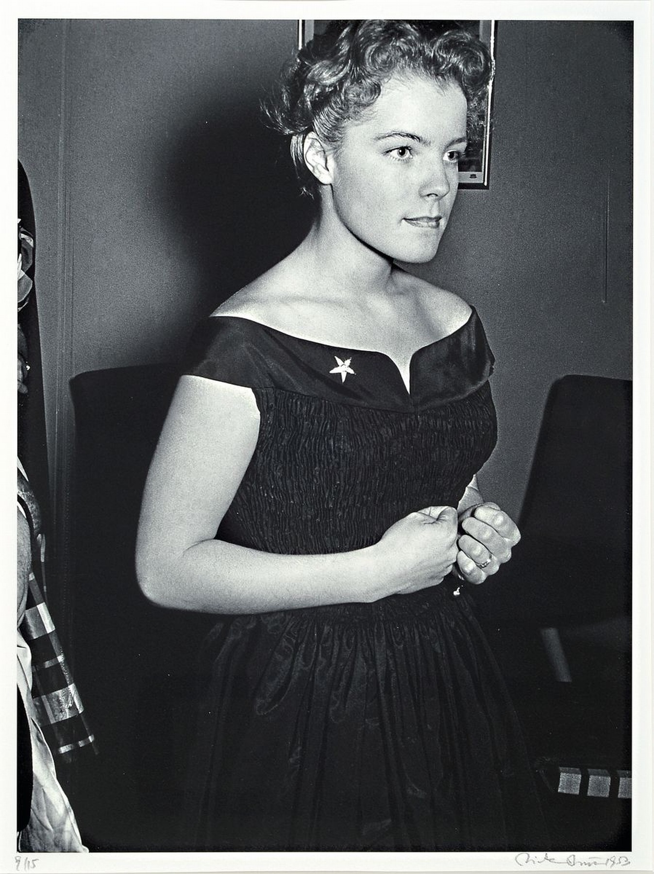 Dieter Blum, geb. 1936, Fotografie (Pigmentdruck auf Karton) Porträt der Romy Schneider im Scala Filmtheater zur Premiere ""Wenn der ...