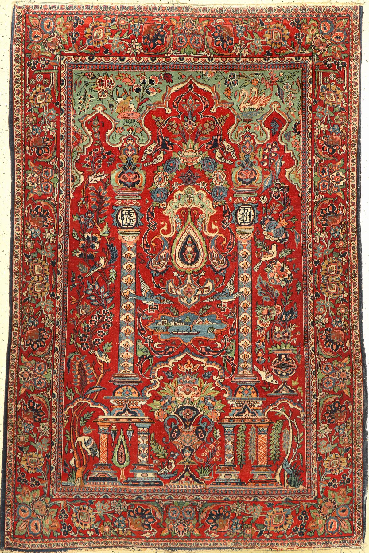 Keschan alt, signiert, Persien, um 1930, Wolle auf Baumwolle, ca. 194 x 124 cm, EHZ: 3