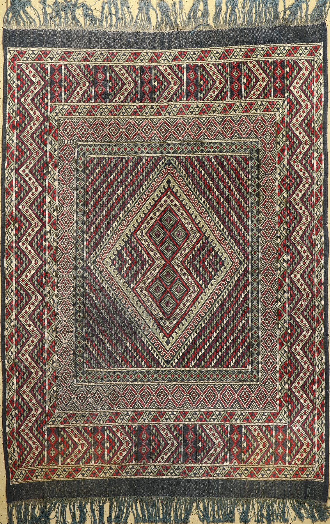 Sumakh, Marokko, ca. 50 Jahre, Wolle auf Baumwolle, ca. 233 x 163 cm, EHZ: 3