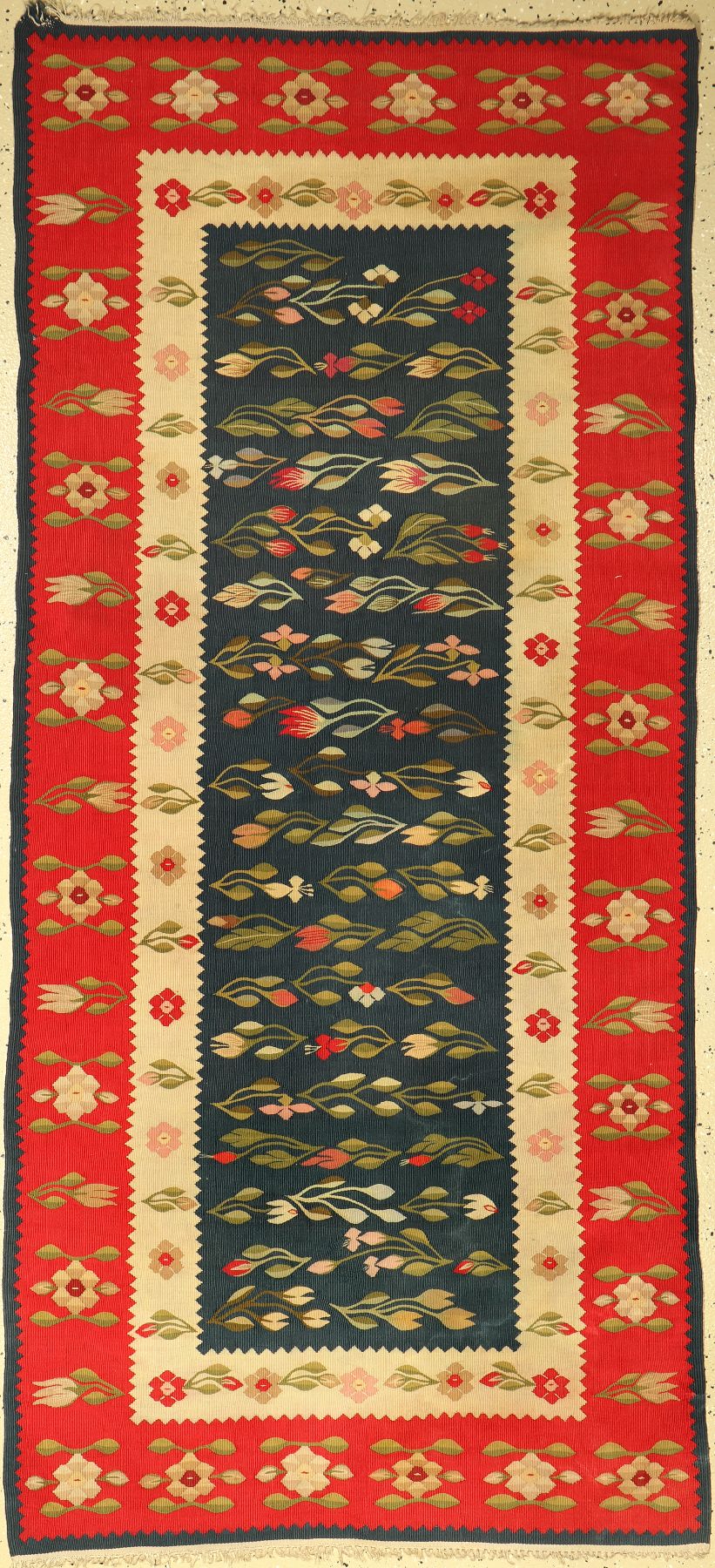 Bessarabian Kelim, Balkan, um 1930, Wolle auf Baumwolle, ca. 203 x 92 cm, EHZ: 2