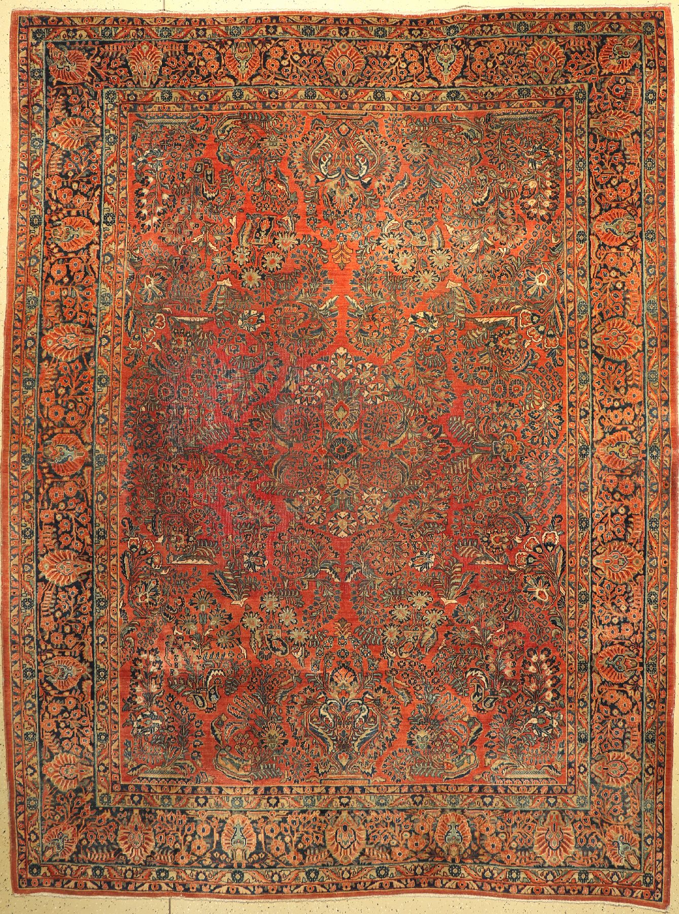 Us Re-Import Sarogh, Persien, um 1920, Wolle auf Baumwolle, ca. 355 x 270 cm, EHZ: 4