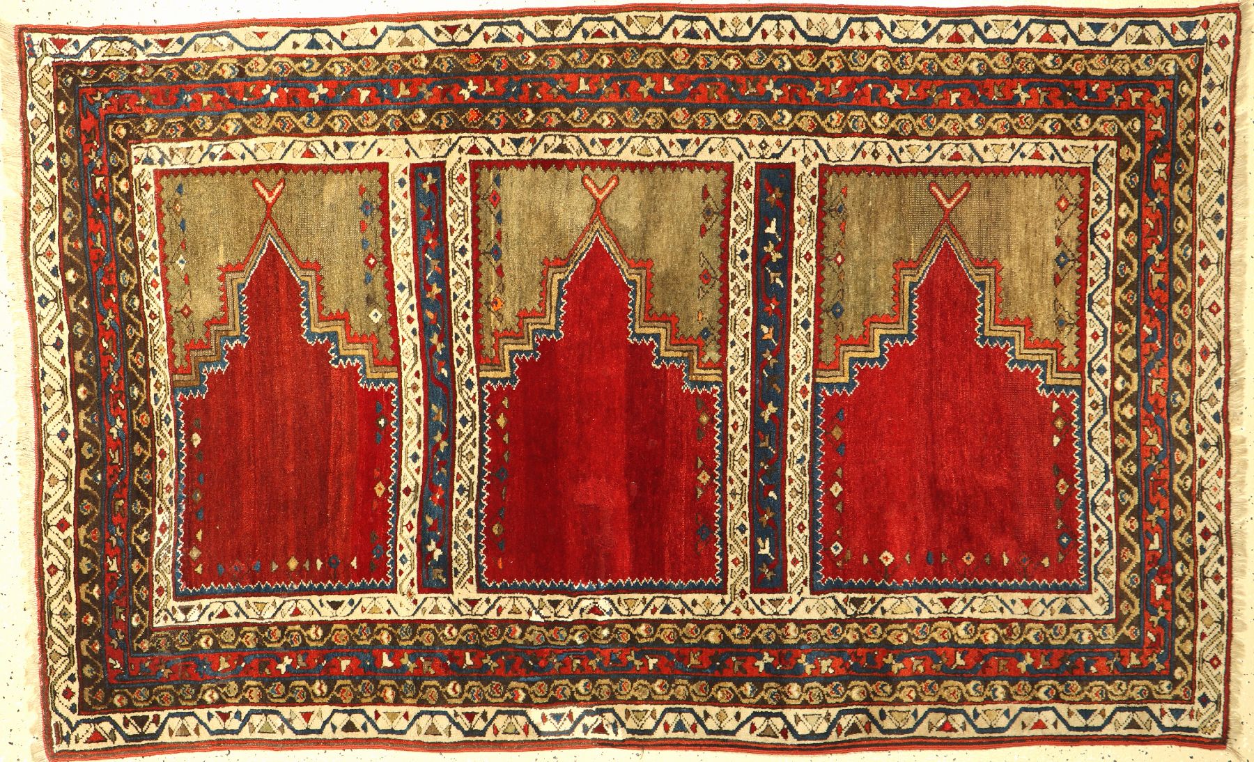 Antiker Anatol Saf, Türkei, um 1900, Wolle auf Wolle, ca. 195 x 123 cm, EHZ: 3