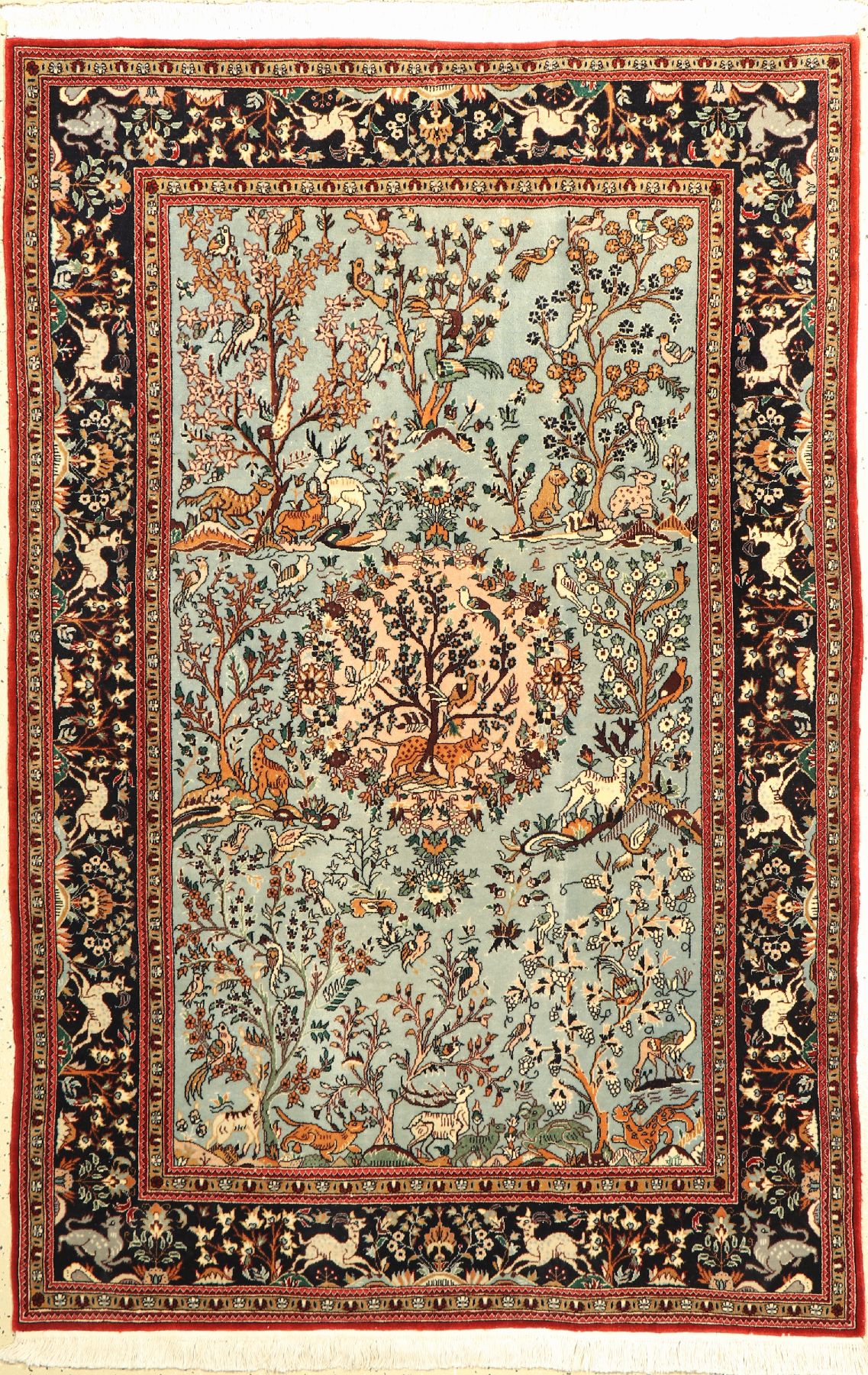 Ghom Kork alt, Persien, um 1960, Korkwolle,ca. 190 x 125 cm, EHZ: 2