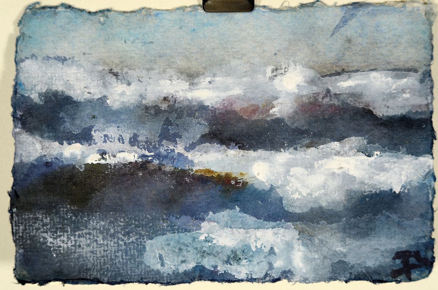 Detail k: Klaus Fußmann, geb. 1938 Velbert, "Ostsee", Aquarell, u. rechts sign., verso nochmal sign., dat. 18, ca, 15,5x10 cm