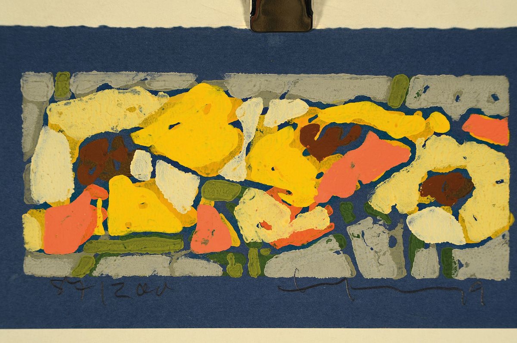 Detail k: Klaus Fußmann, geb. 1938 Velbert, Farblinolschnitt, sign., num. 87/200, ca. 9,5x18 cm
