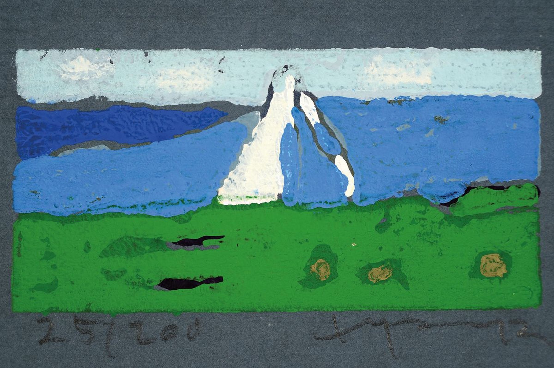 Klaus Fußmann, geb. 1938 Velbert, Farblinolschnitt, rechts unten sign., num. 25/200, ca. 14,5x17,5 cm