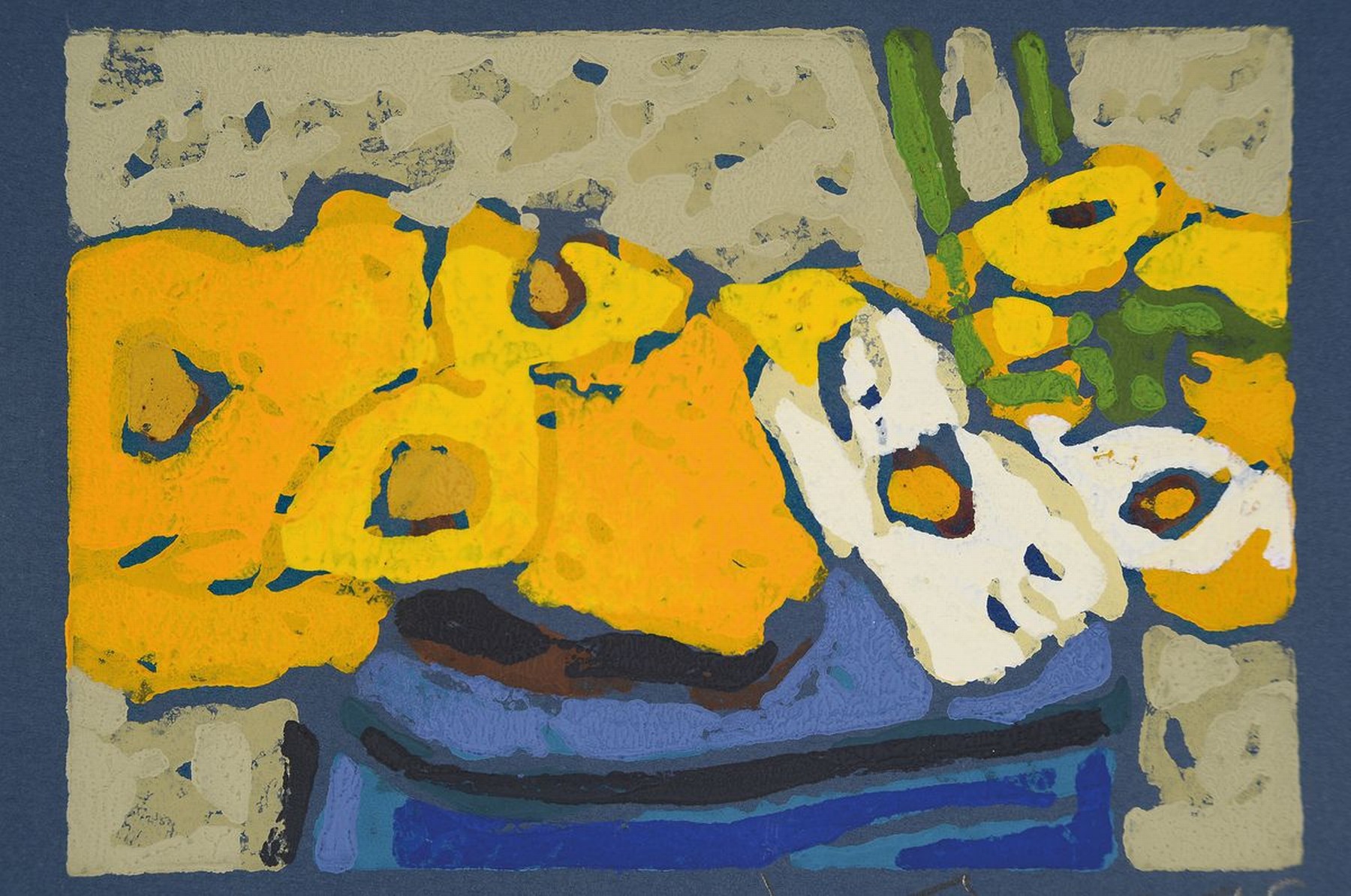 Klaus Fußmann, geb. 1938 Velbert, Farblinolschnitt, rechts unten sign., num. e.a., ca. 15x19 cm