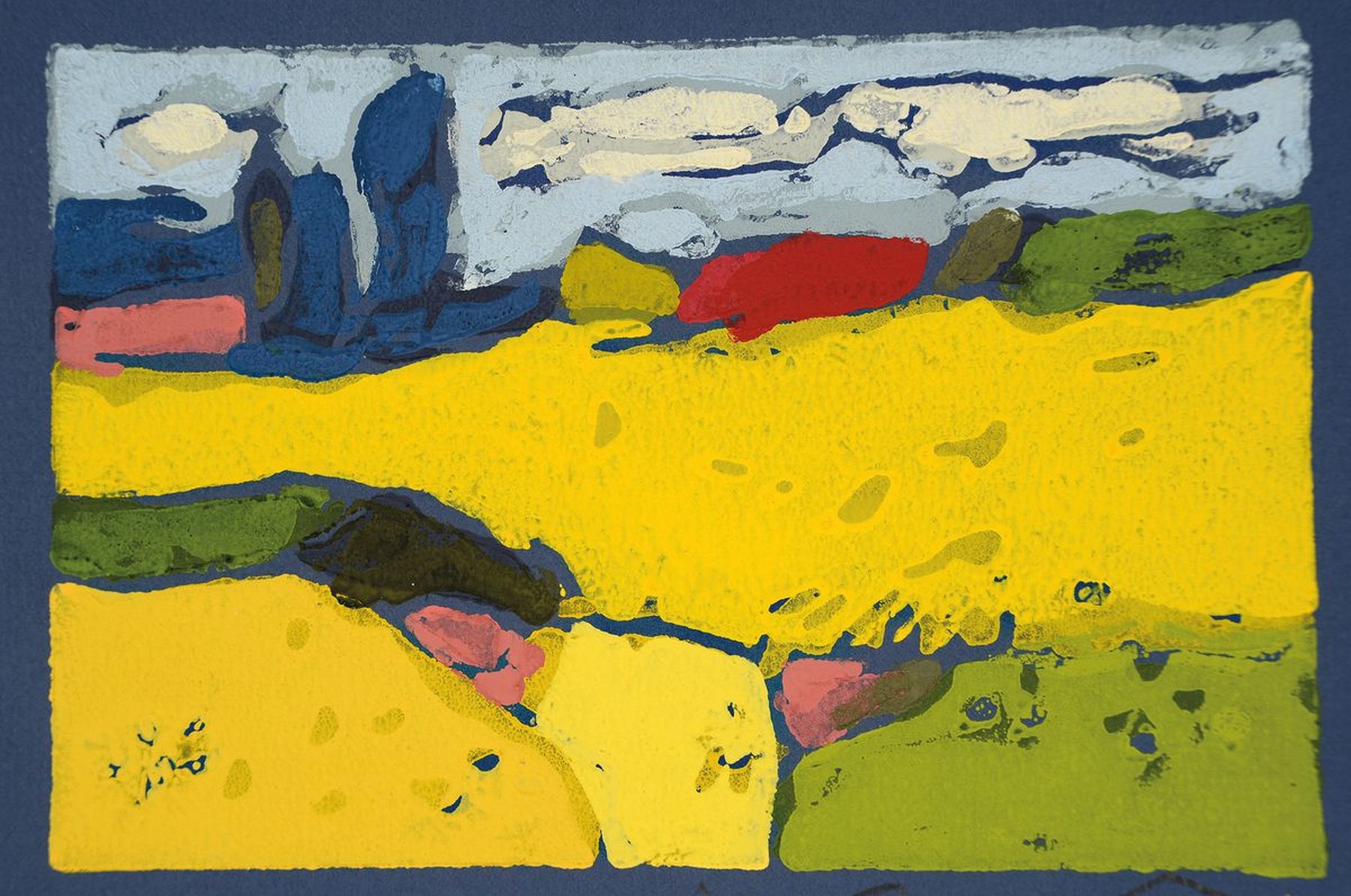 Klaus Fußmann, geb. 1938 Velbert, Farblinolschnitt, rechts unten sign., num. ca. 14x19 cm