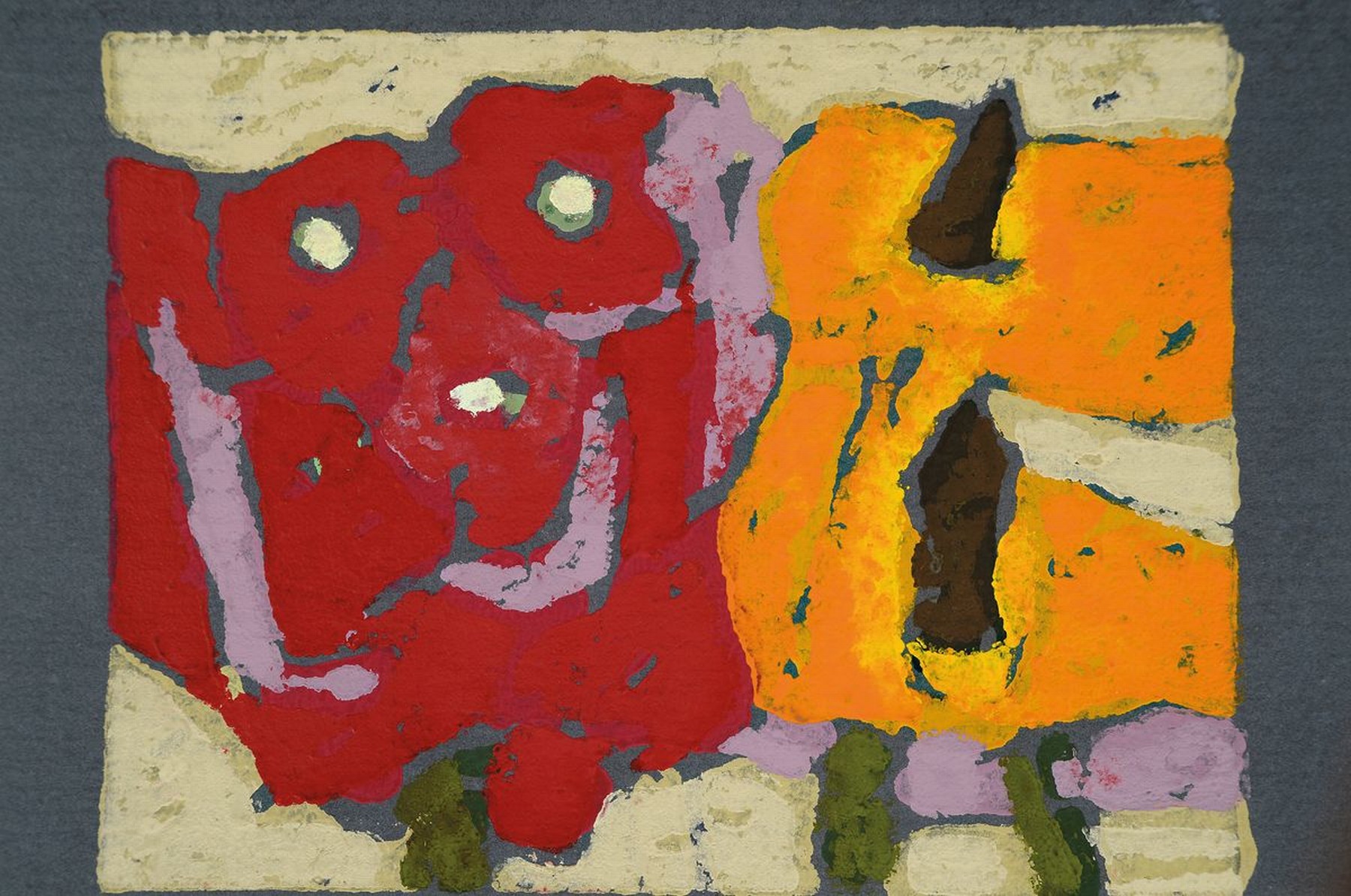 Klaus Fußmann, geb. 1938 Velbert, Farblinolschnitt, rechts unten sign., num.98/200, ca. 15,5x12 cm
