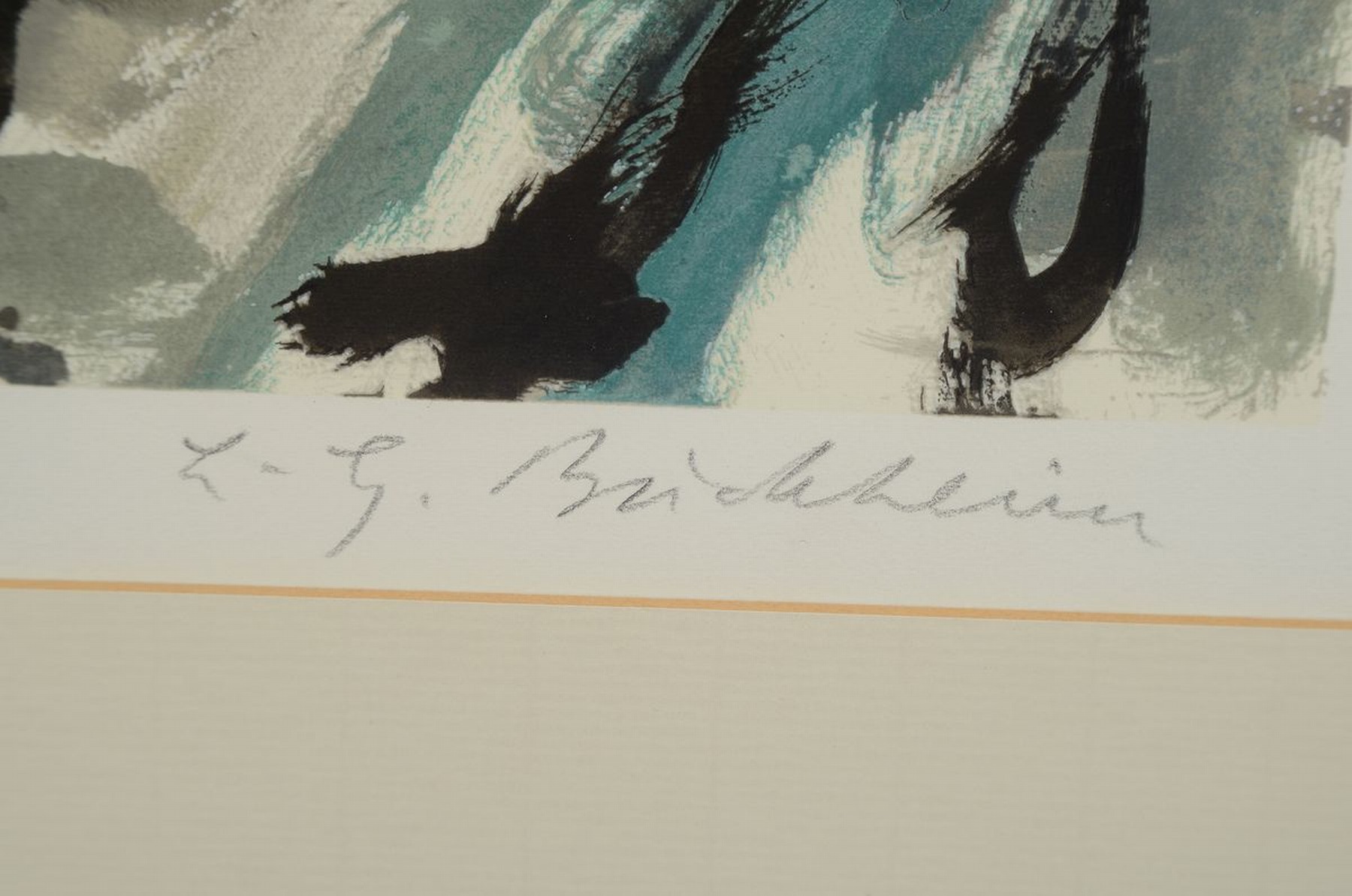 Detail a: Lothar Gunther Buchheim, 1918-2007, Winter am See, Farbserigraphie, handsigniert, num. 173/300, ca. 53.9x68.9cm, PP, u.Gl., R. ca. 76x90cm