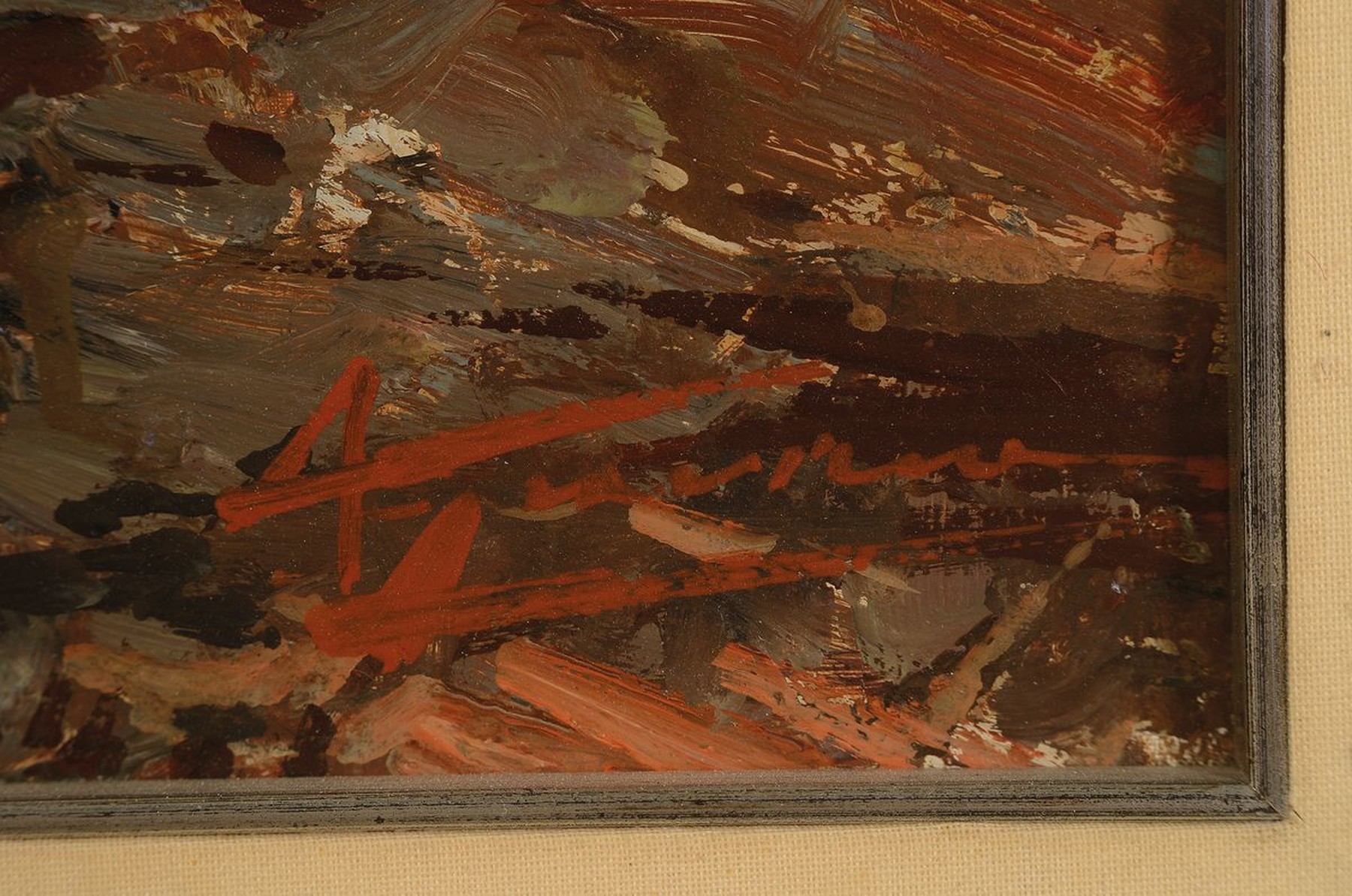 Detail a: A. Traviero o.ä., Maler der 1. Hälfte des 20. Jh., Vele a Chioggia, so rückseitig betitelt, Öl/Lwd, rechts unten signiert, ca. 50x60cm, R. ca. ...