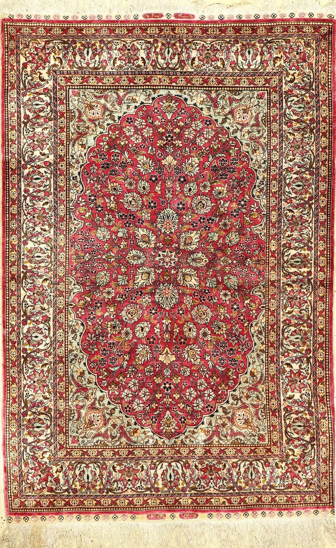 Istanbul Seide, Türkei, um 1960, reine Naturseide, ca. 140 x 92 cm, EHZ: 2-3