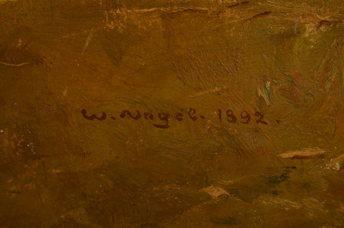 Detail a: Wilhelm Nagel, 1866 Mannheim-1945 Baden-Baden, Studium an der Akademie Karlsruhe, Meisterschüler von Ferdinand Keller, ab 1911 Professor und ...