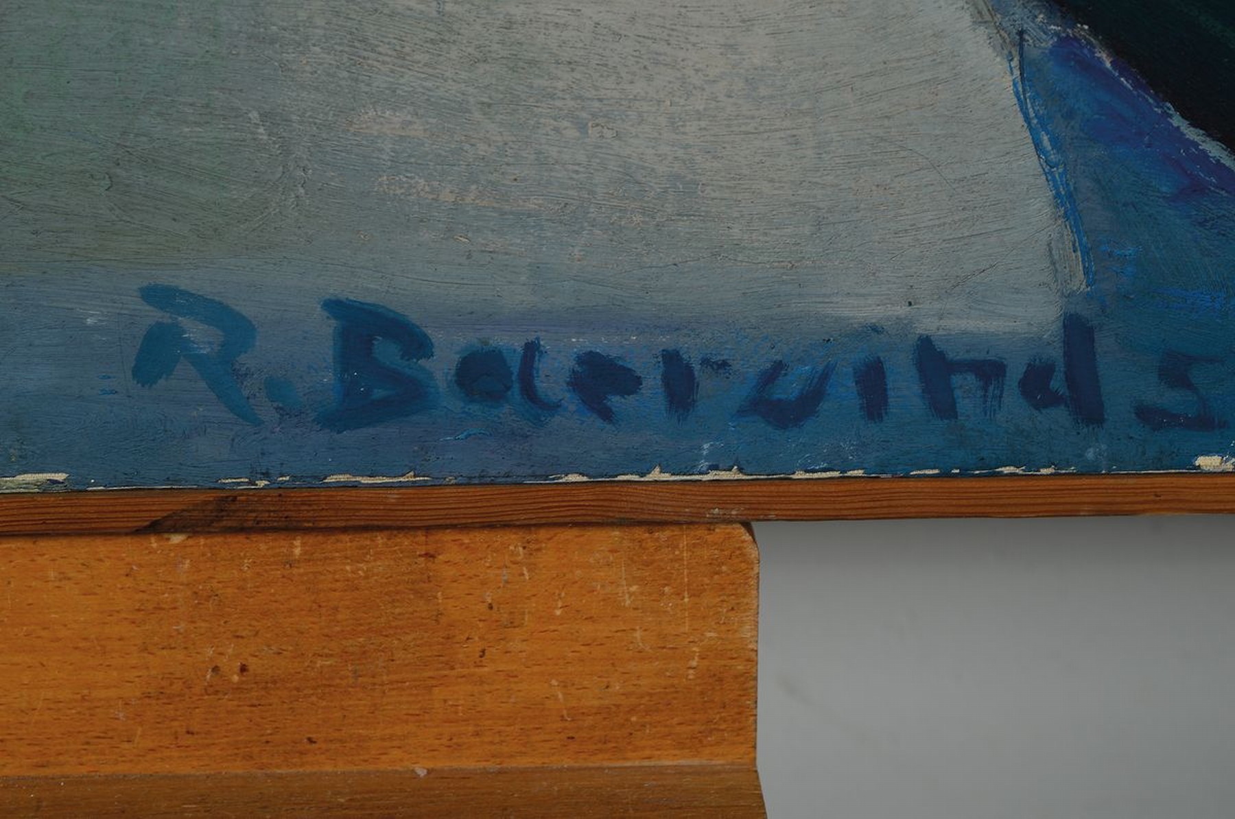 Detail a: Rudi Baerwind, 1910-1982 Mannheim, Studium in Berlin, München und Paris, war Schüler von Fernand Leger, hier: Die Nacht, rückseitigso betitelt, ...