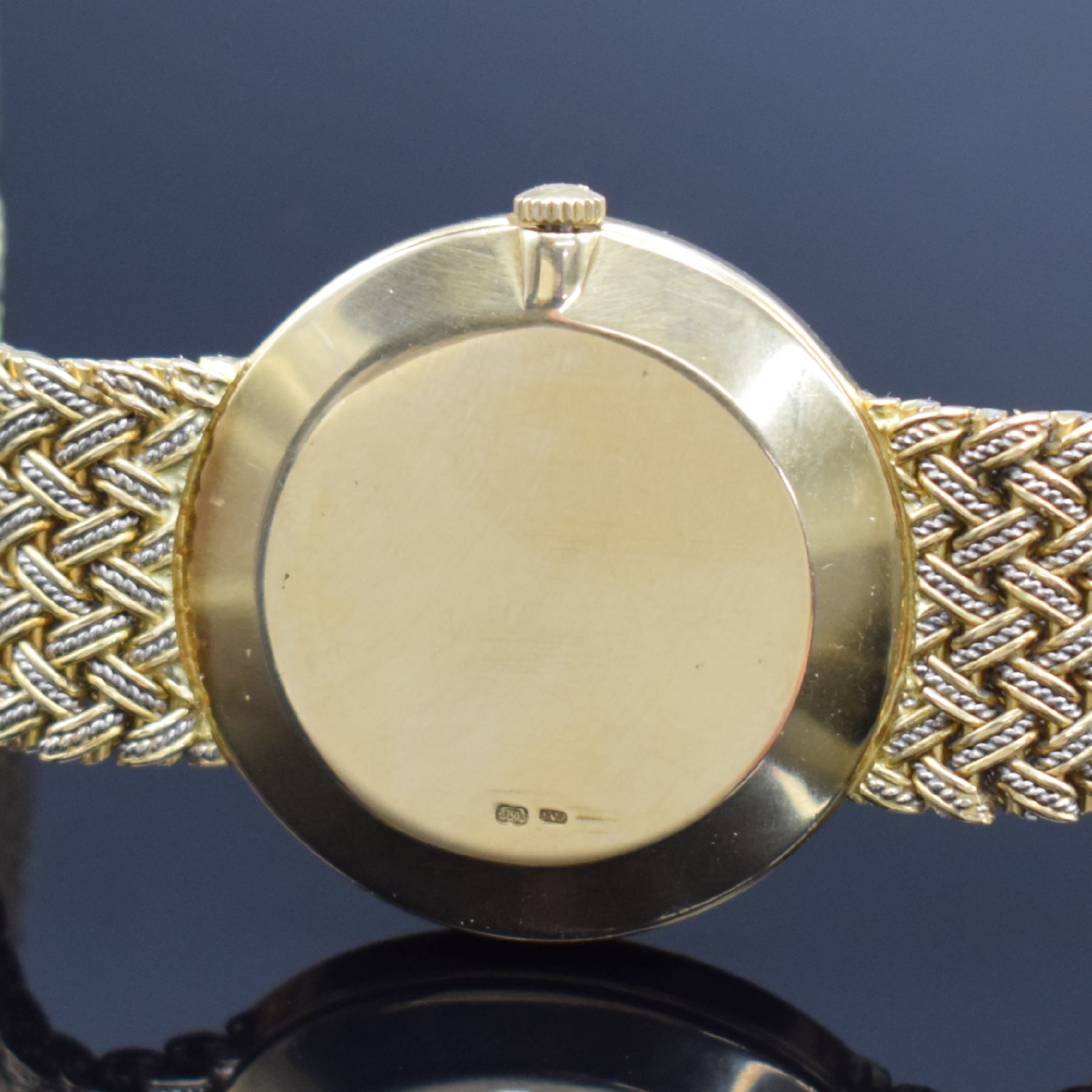 Detail d: ROLEX Cellini Goldbanduhr Referenz 4379/8 in GG/WG 750/000, Schweiz verk. lt. beil. orig. Quittung 12/1990, Handaufzug, gedr. Geh., Nummer durch ...