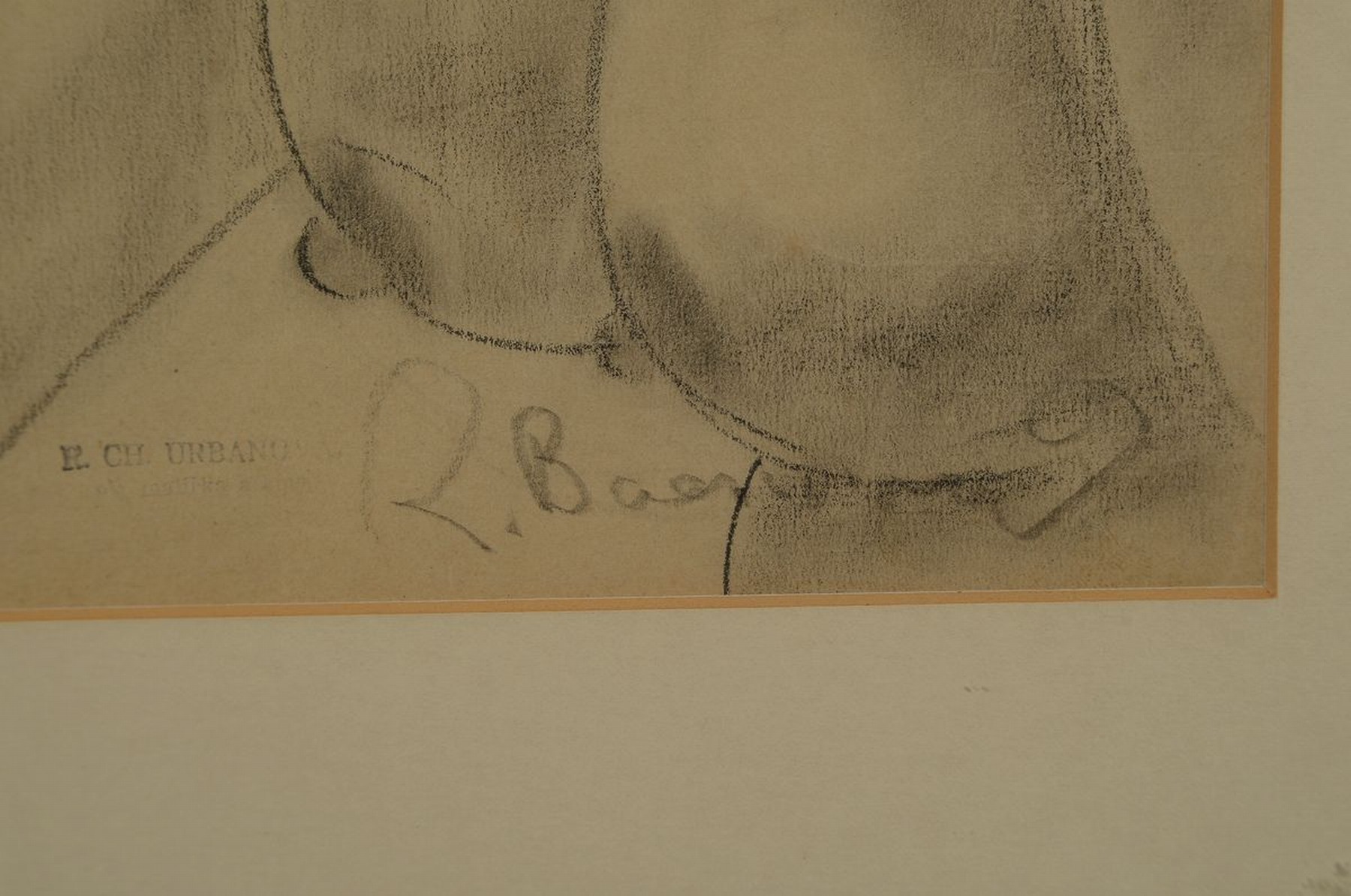 Detail a: Rudi Baerwind, 1910-1982 Mannheim, Studium in Berlin, München und Paris, war Schüler von Fernand Leger, hier: Profilporträt einer jungen Frau ...