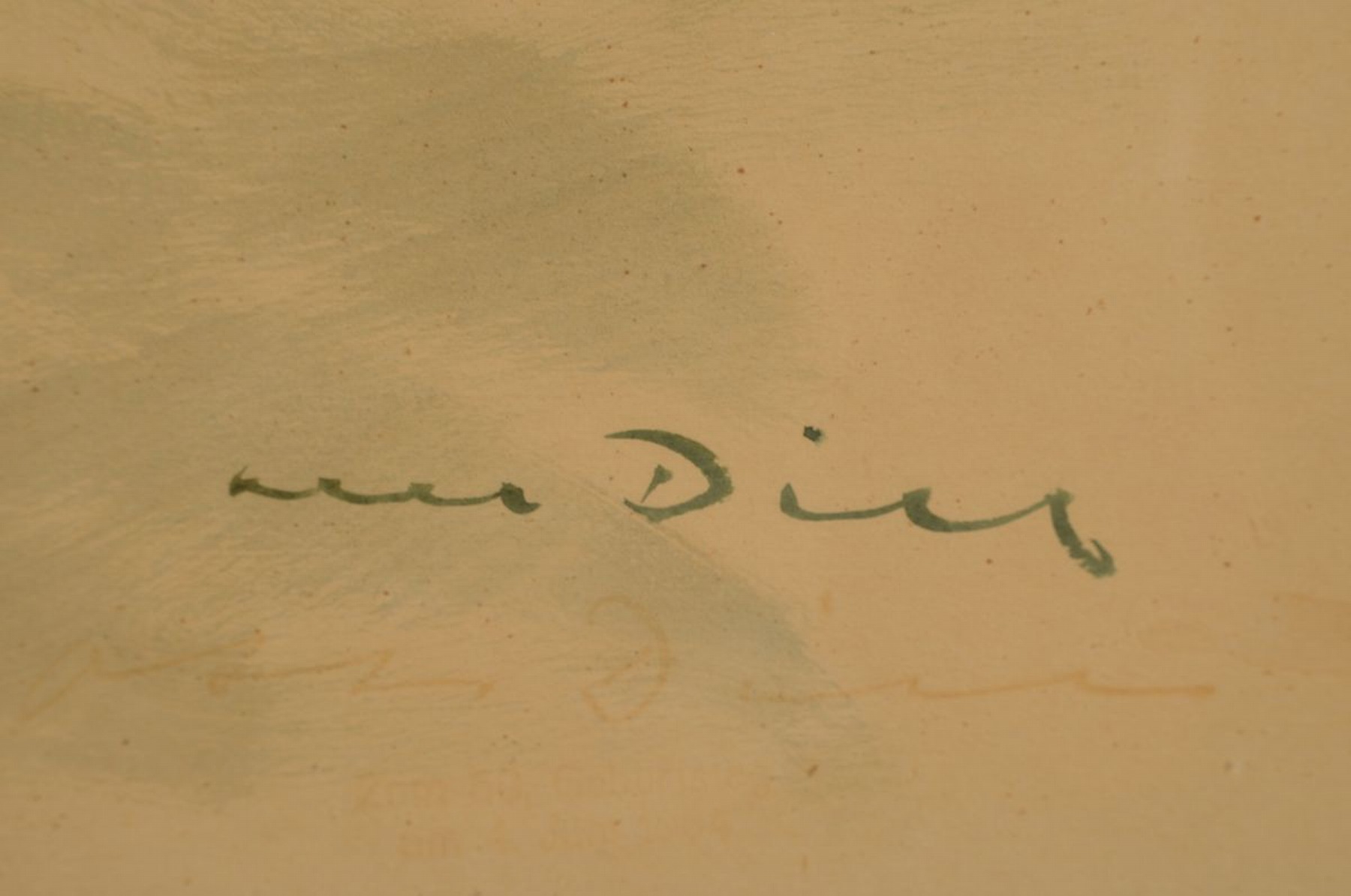 Detail a: Otto Dill, 1884 Neustadt-1957 Bad Dürkheim, fressender Löwe, Aquarell auf Papier, rechts unten signiert, rückseitig handschriftlich bez.: Präsent ...