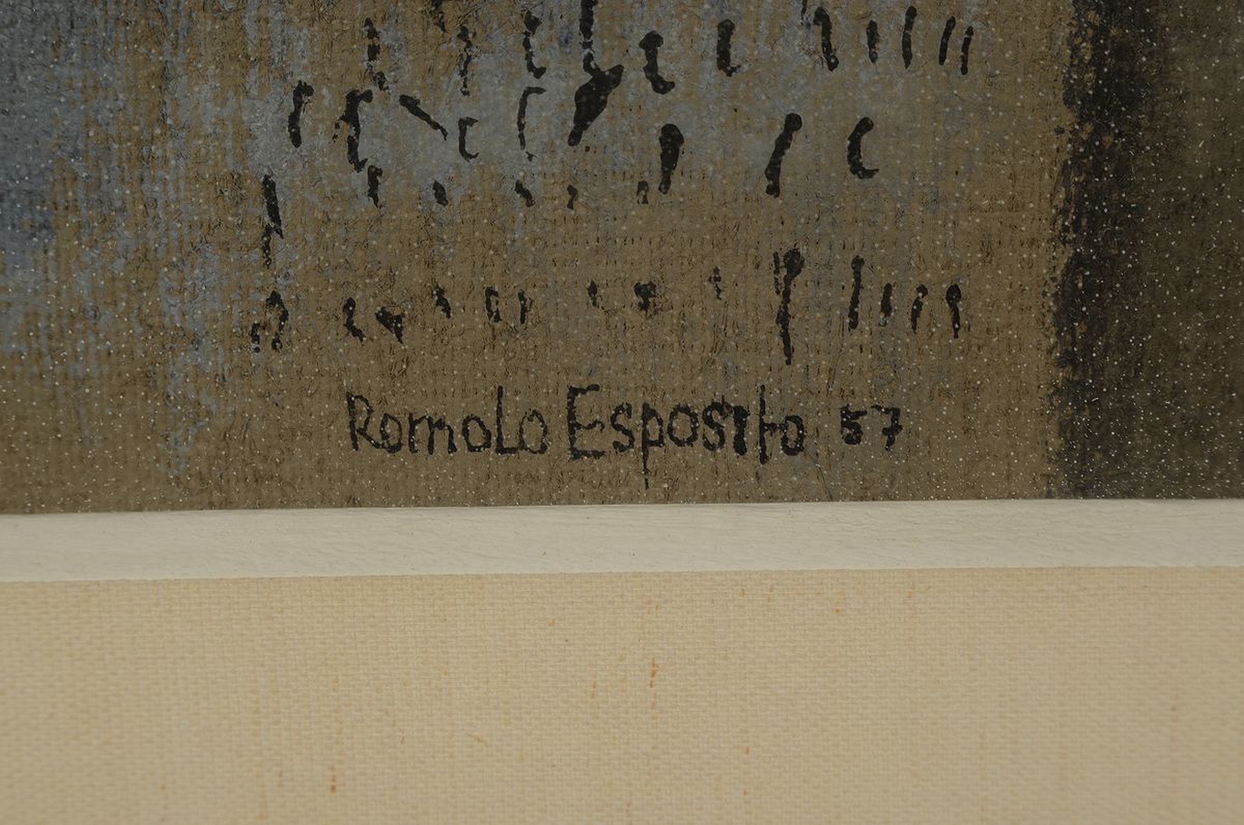 Detail a: Romolo Esposito, 1913-1991, Spielkartenmotive, Mischtechnik auf Hartfaser, signiert und dat. 57, ca. 60x80cm, PP, u.Gl., R. ca. 78x97cm