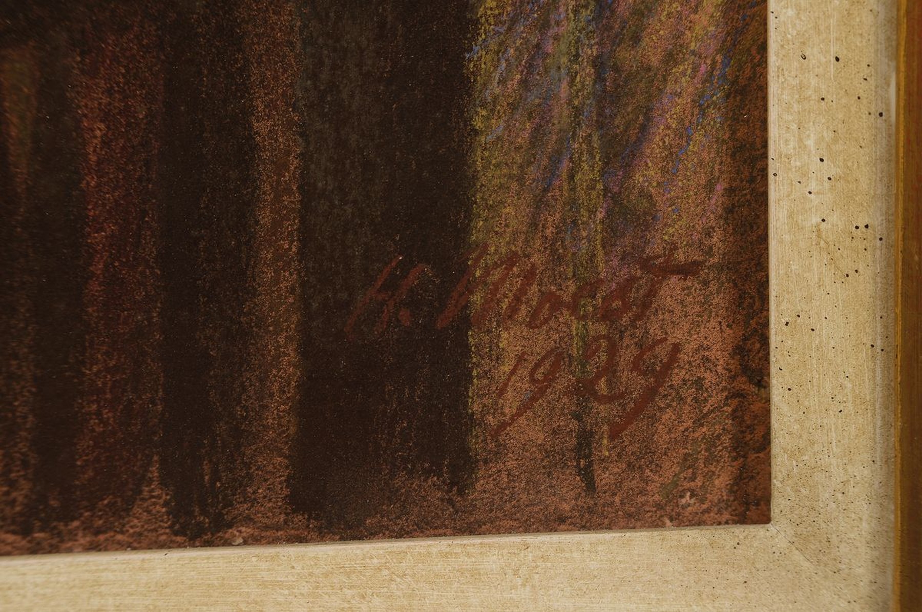 Detail a: Hermann Moest, 1868 Karlsruhe-1945 Berlin, Studium an den Akademien Karlsruhe und München, hier: Porträt der Schauspielerin Elsa Johanna Geiger ...