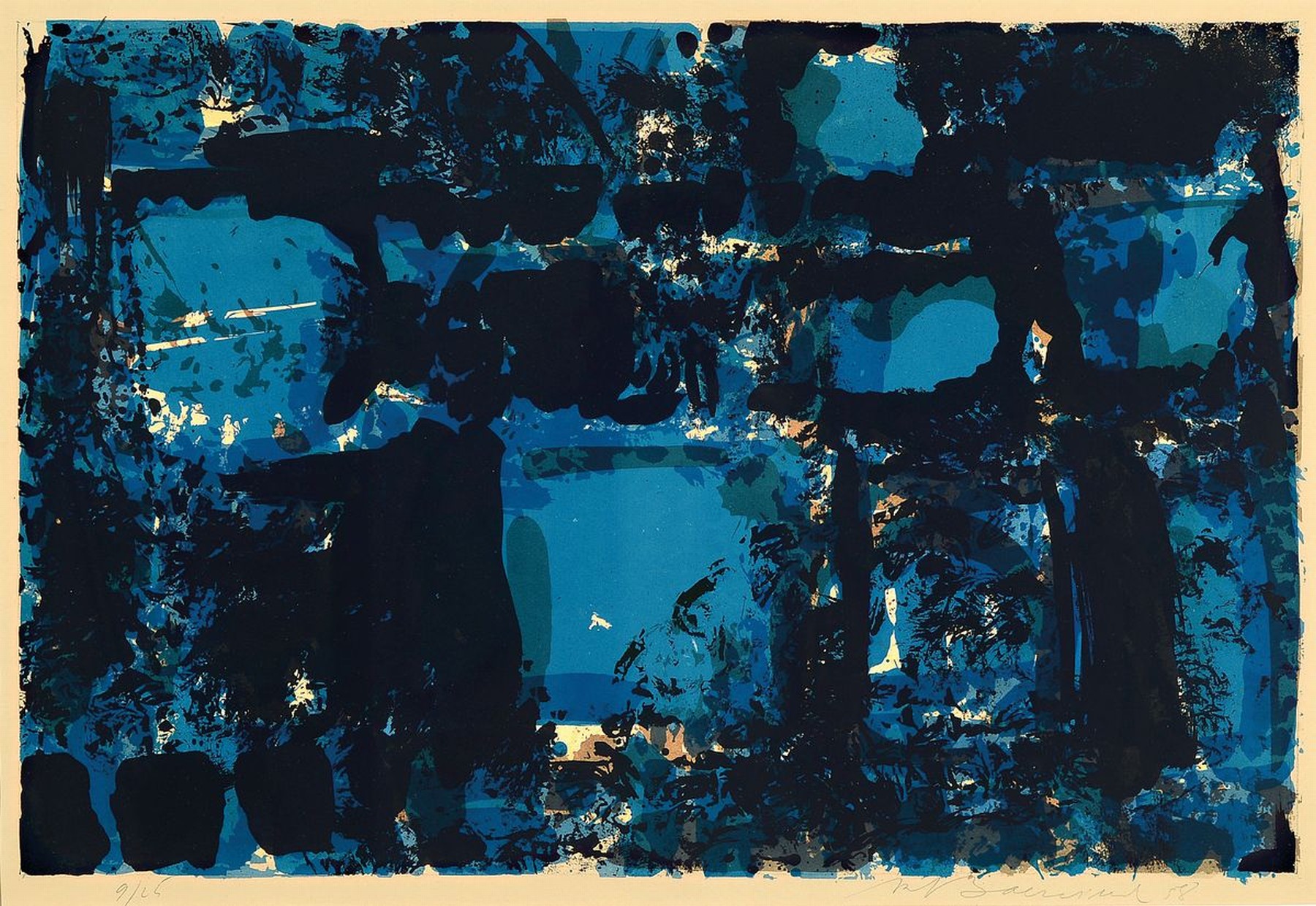 Rudi Baerwind, 1910-1982 Mannheim, Studium in Berlin, München und Paris, war Schüler von Fernand Leger, hier: Farblithographie, handsigniert und ...