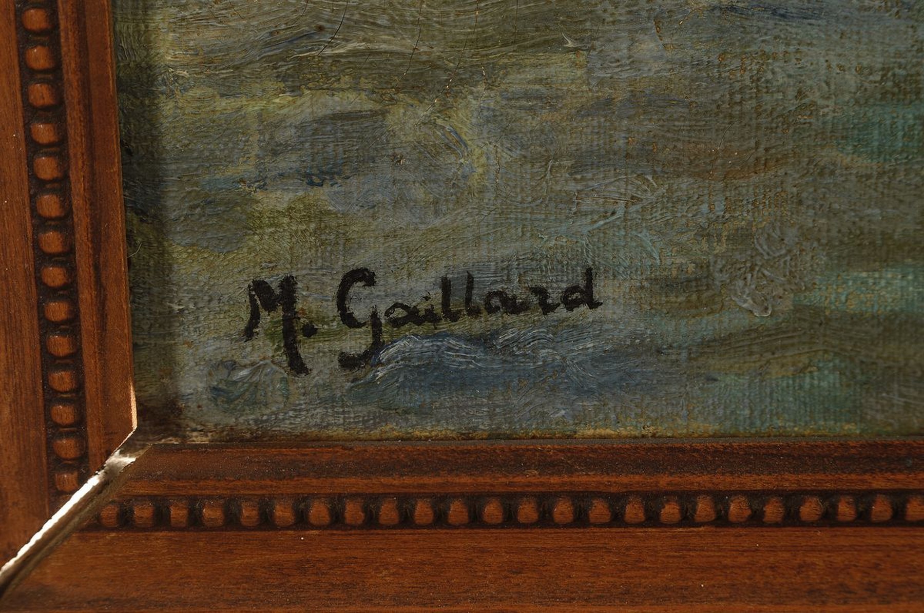 Detail a: Marcel Gaillard, 1886-1947, südliche Hafenansicht, z.T. pastoser Farbauftrag, impressionistische Auffassung, links unten signiert, Öl/Lwd, R., ...