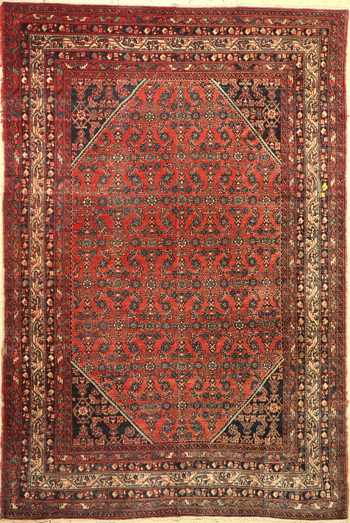 Hosseinabad, Persien, ca. 60 Jahre, Wolle auf Baumwolle, ca. 302 x 207 cm, EHZ: 4-5