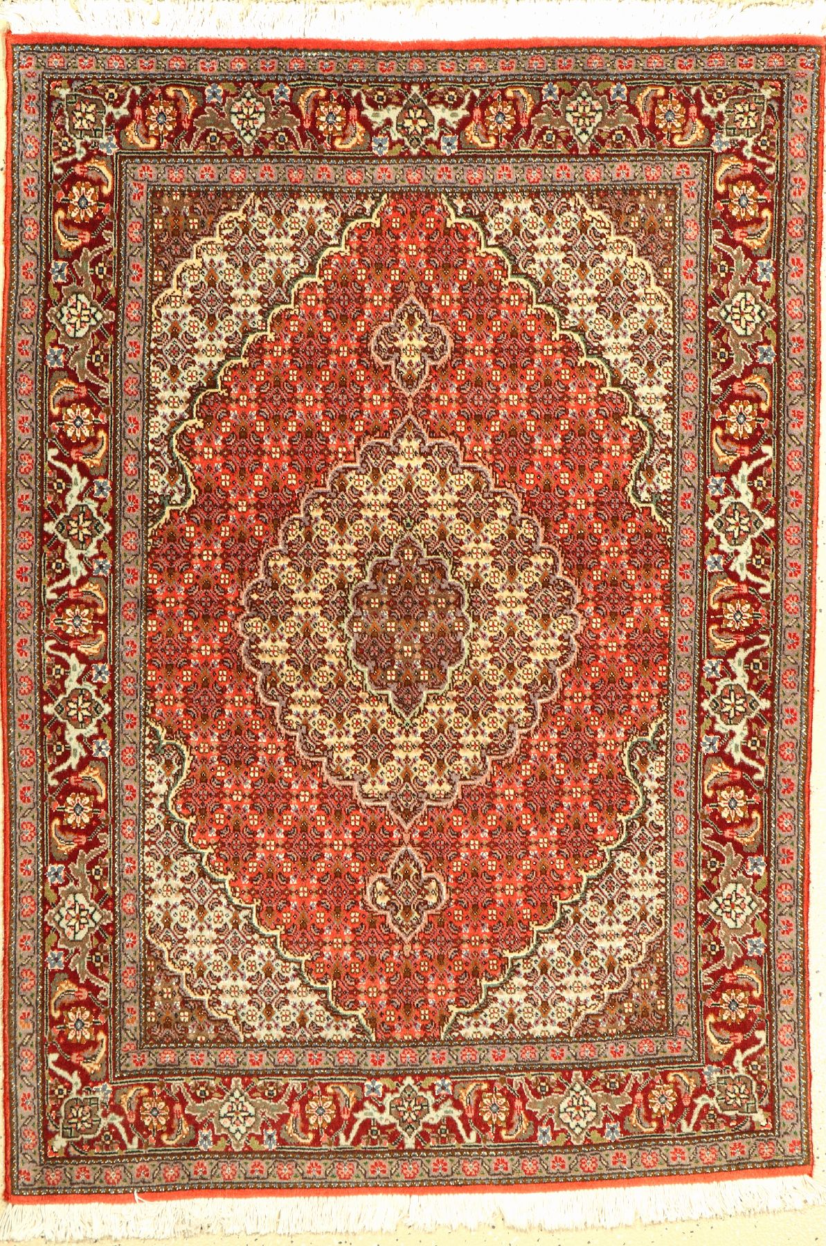 Täbriz fein(40 Raj), Persien, ca. 40 Jahre,Korkwolle mit Seide, ca. 148 x 105 cm, EHZ: 2