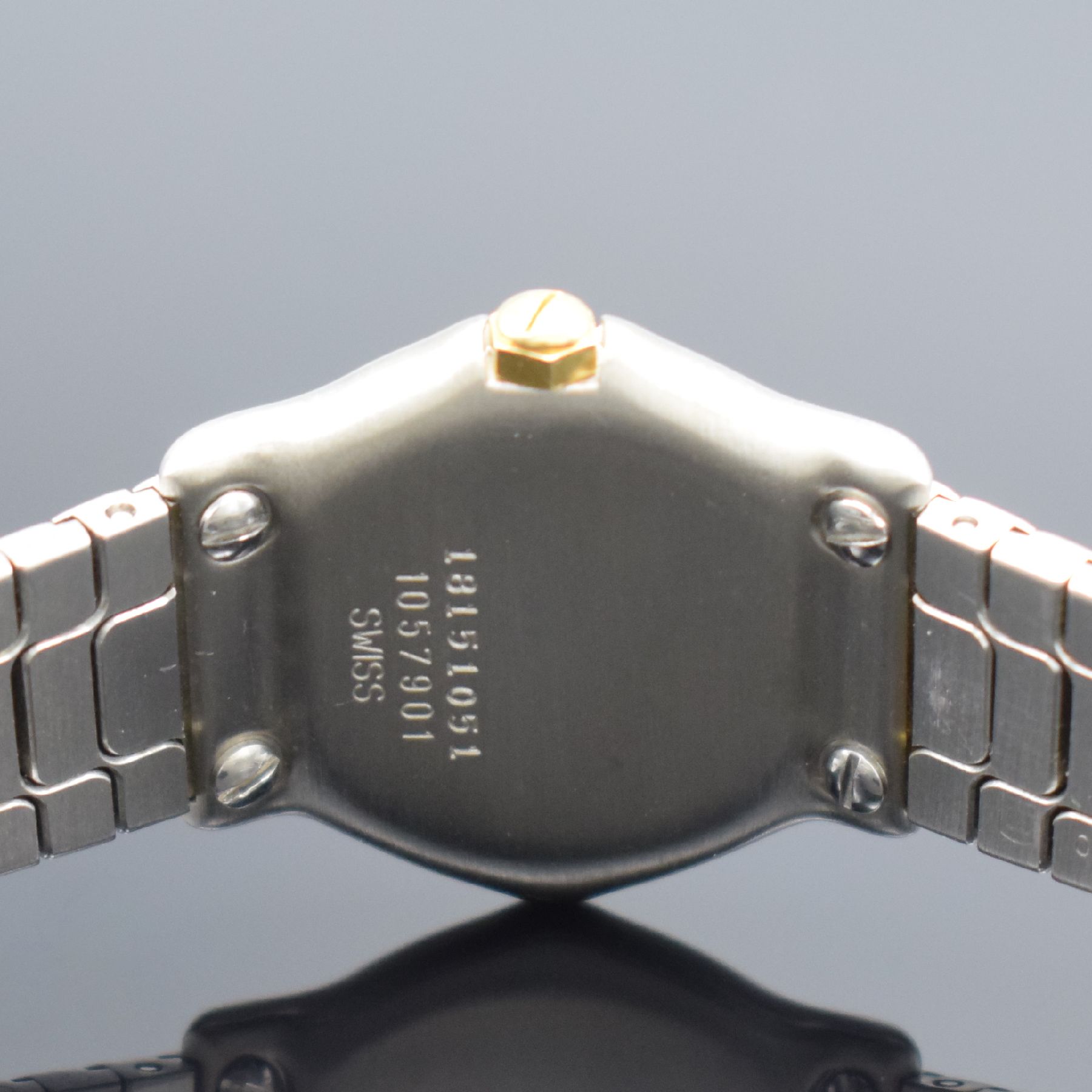 Detail c: EBEL Sport Classique Damenarmbanduhr, Schweiz um 1995, quarz, Edelstahl & Gold komb., Stülpgeh., Gold-Lünette 5x verschr., Gliederband m. ...
