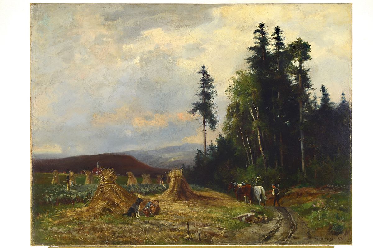 Detail k: Bertha Schrader, 1845 Memel - 1920 Dresden, Landschaftsmalerin, Schülerin von Paul Graeb in Berlin u. Paul Baum in Dresden, Mitglied des Vereins der ...