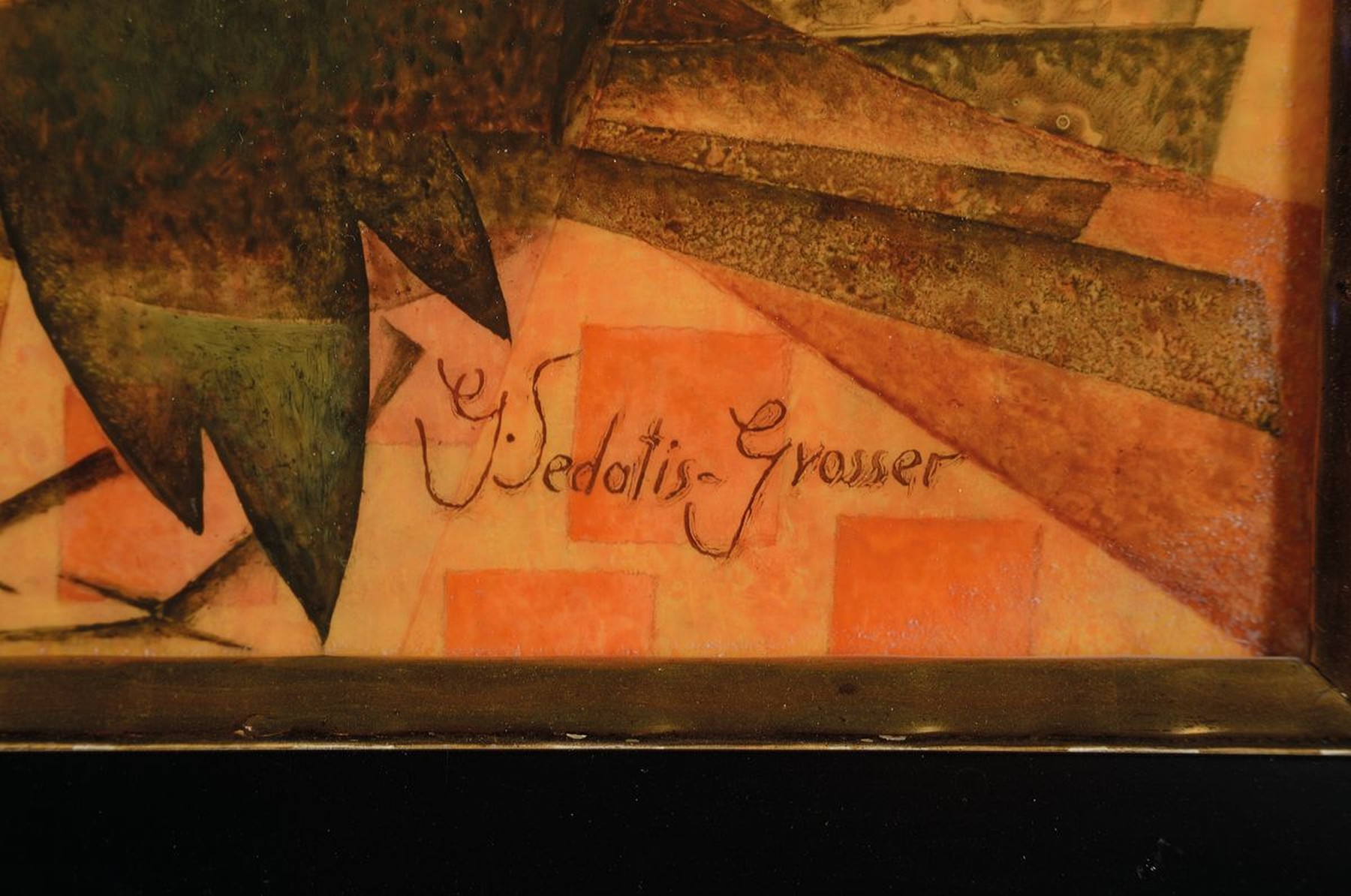Detail a: Gisela Sedatis-Grosser, 1935 Berlin-2007, Studium an der Hochschule für Kunst und Handwerk in Berlin, woe sie bei Martin Dittberner die chinesische ...