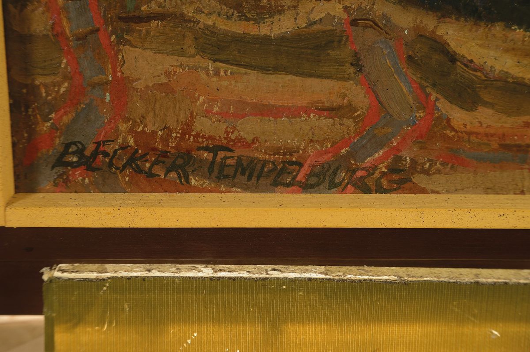Detail a: Franz Becker-Tempelburg, geb. 1876 Berlin, Studium an der Akademie Berlin, hier: Stillleben mit Sonnenblumen, Öl/Lwd, links unten signiert, ca. ...