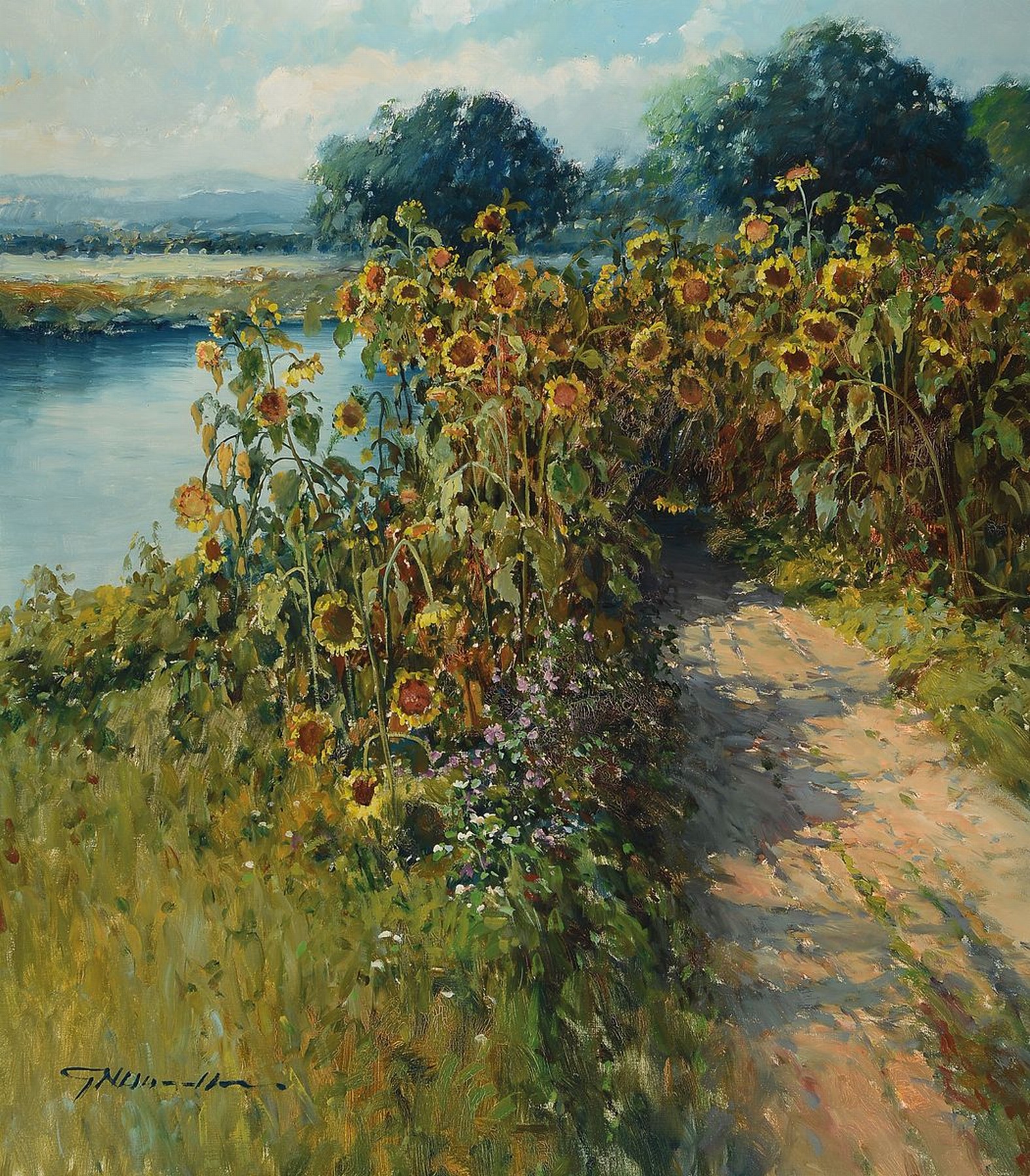 Gerhard Neswadba, geb. 1941 Ober-Ramstadt/ Hessen, verschiedene Ausstellungen in Stockholm, Göteborg, Hamburg und Wien, bekannter Landschaftsmaler, ...